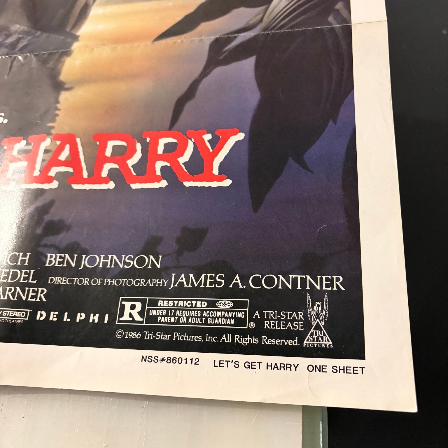 Let's Get Harry 1986 One Sheet Movie Poster Gary Busey Robert Duvall War Movie