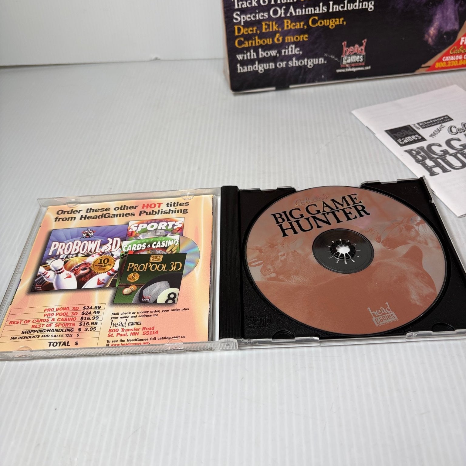Cabela's Big Game Hunter Big Box PC CD-ROM Windows 95 Hunting Video Game FPS