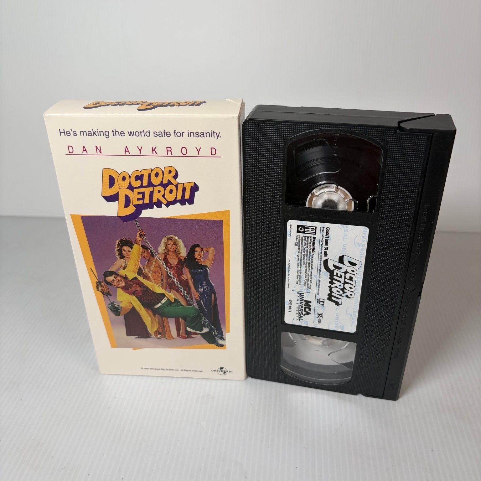 Doctor Detroit VHS 1983 Comedy Dan Aykroyd MCA Universal Home Video R-Rated