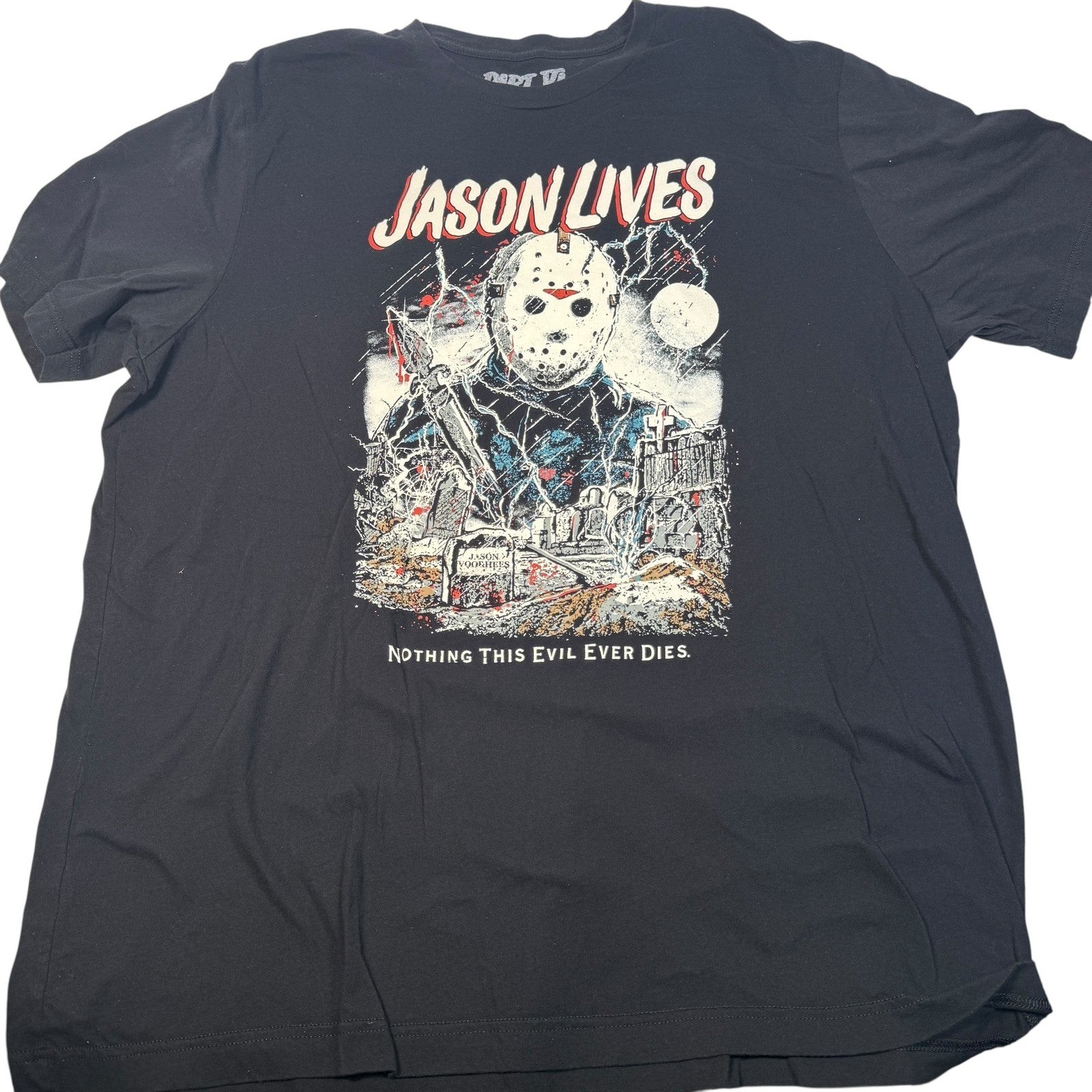 Jason Lives Shirt Mens 3XL Black Part VI Horror Movie Tee Gutter Garbs