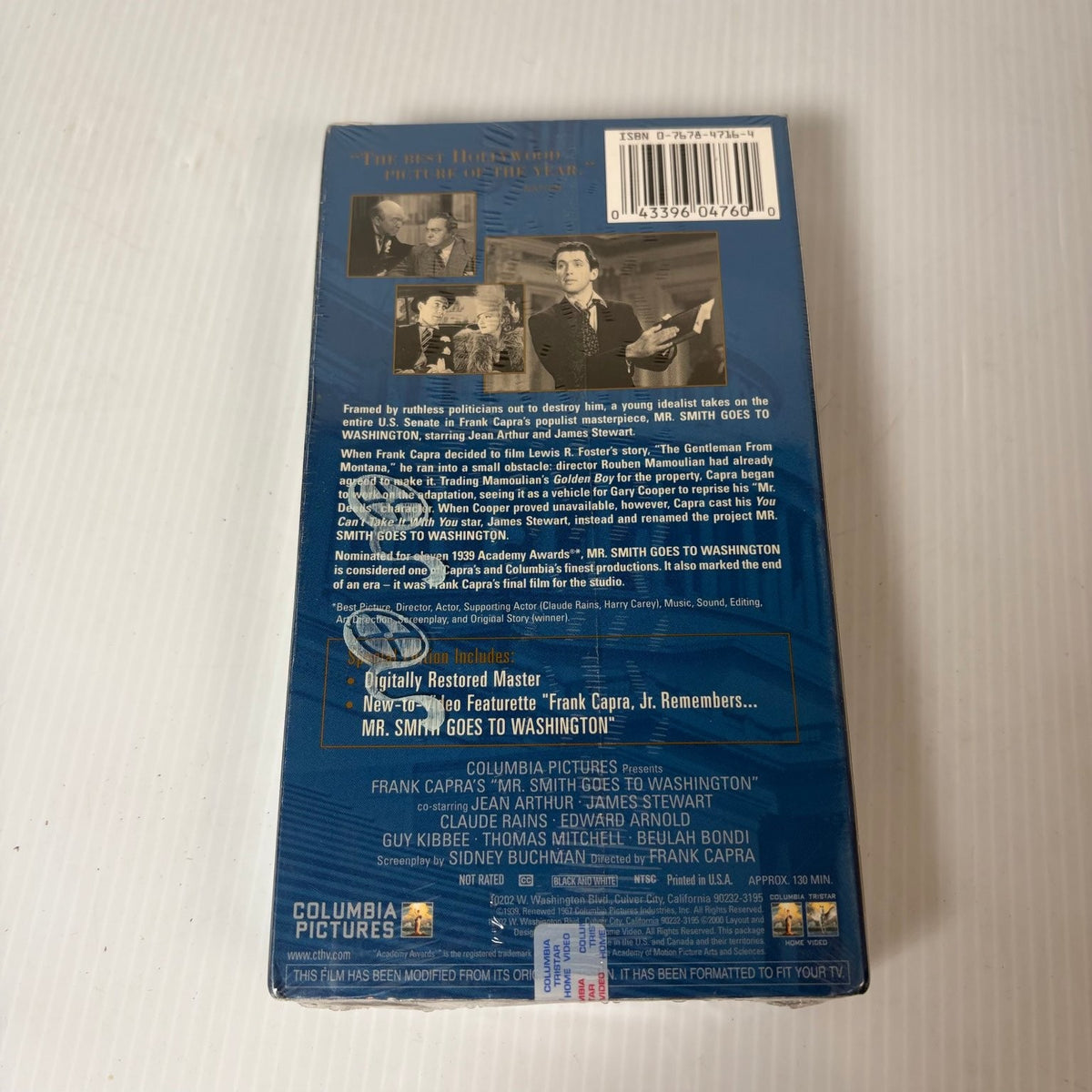Mr. Smith Goes to Washington VHS 1939 Drama Special Edition Columbia