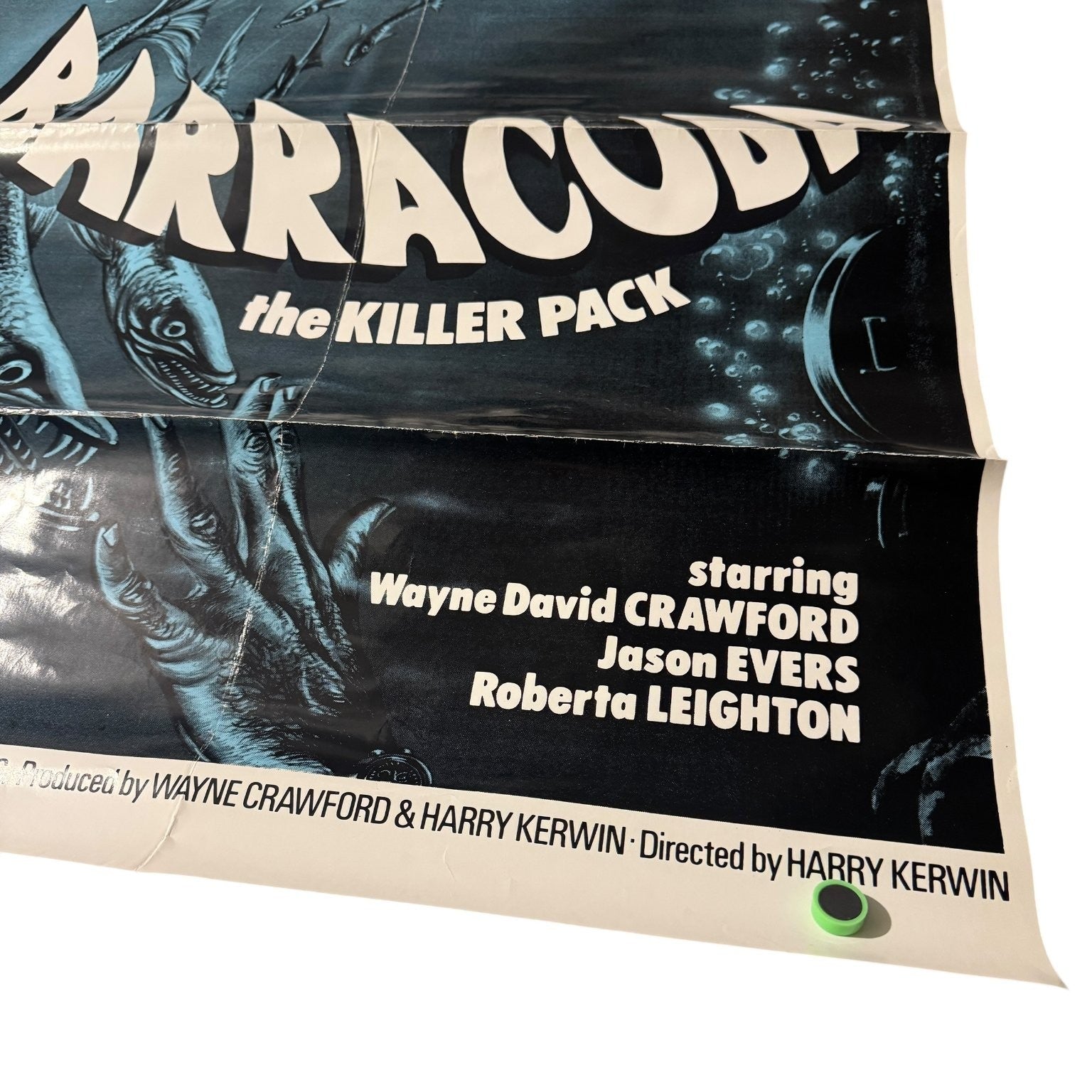 Barracuda 1978 One-Sheet Movie Poster Killer Pack Rare Advance Poster 27"x36"