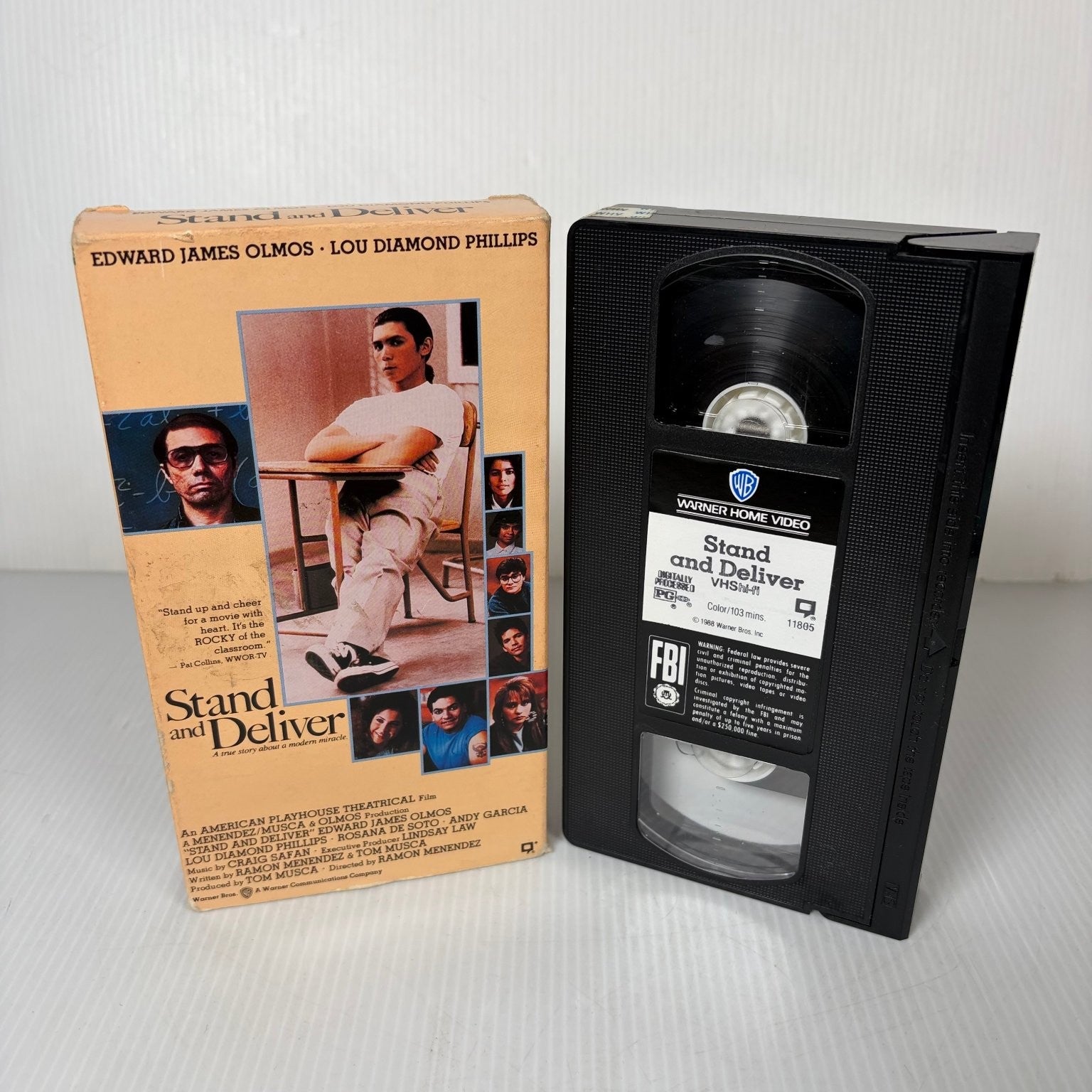 Stand and Deliver VHS 1988 Adult Drama Warner Bros. Edward James Olmos