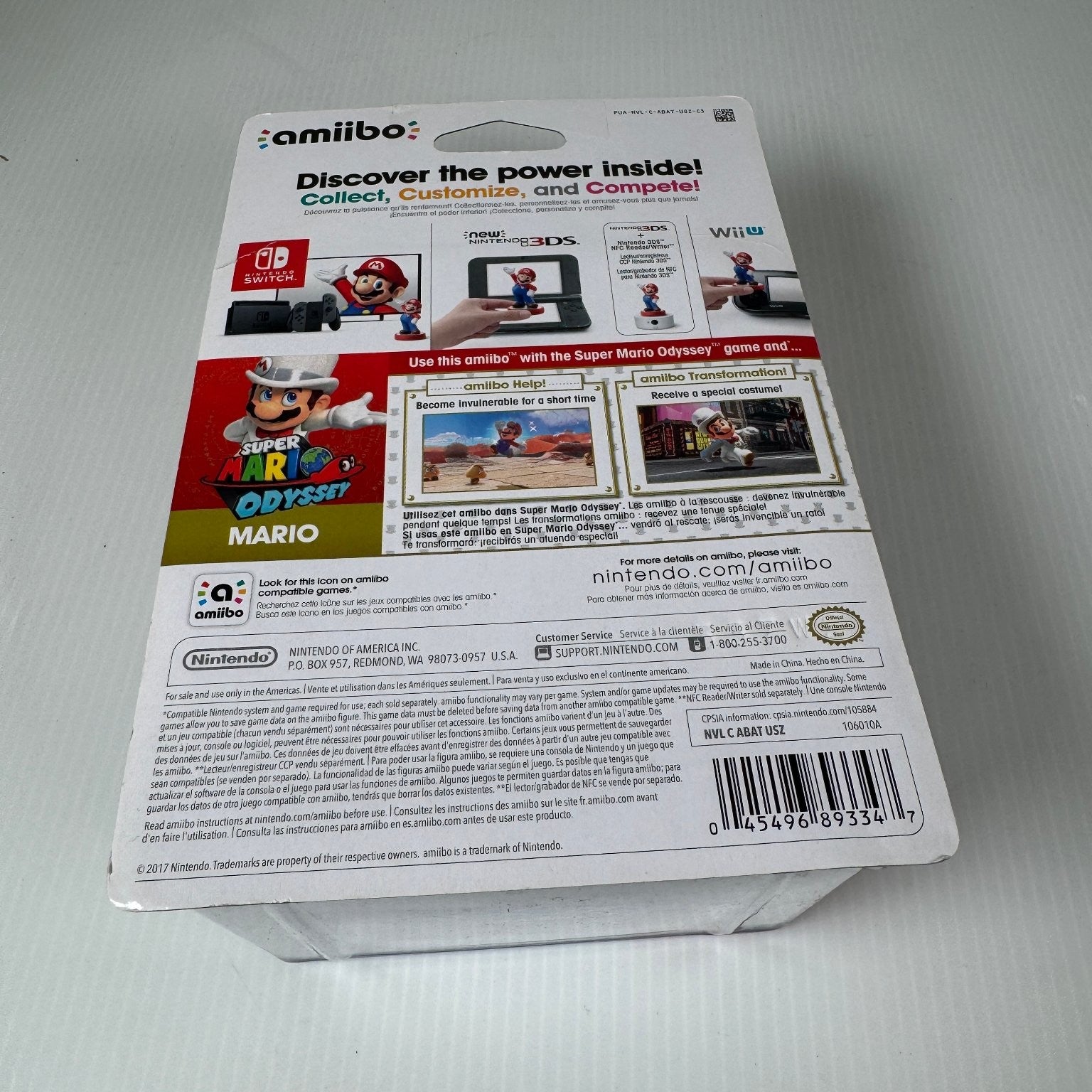 Nintendo Super Mario Odyssey Mario Wedding Outfit Amiibo Figure Switch 3DS Wii U