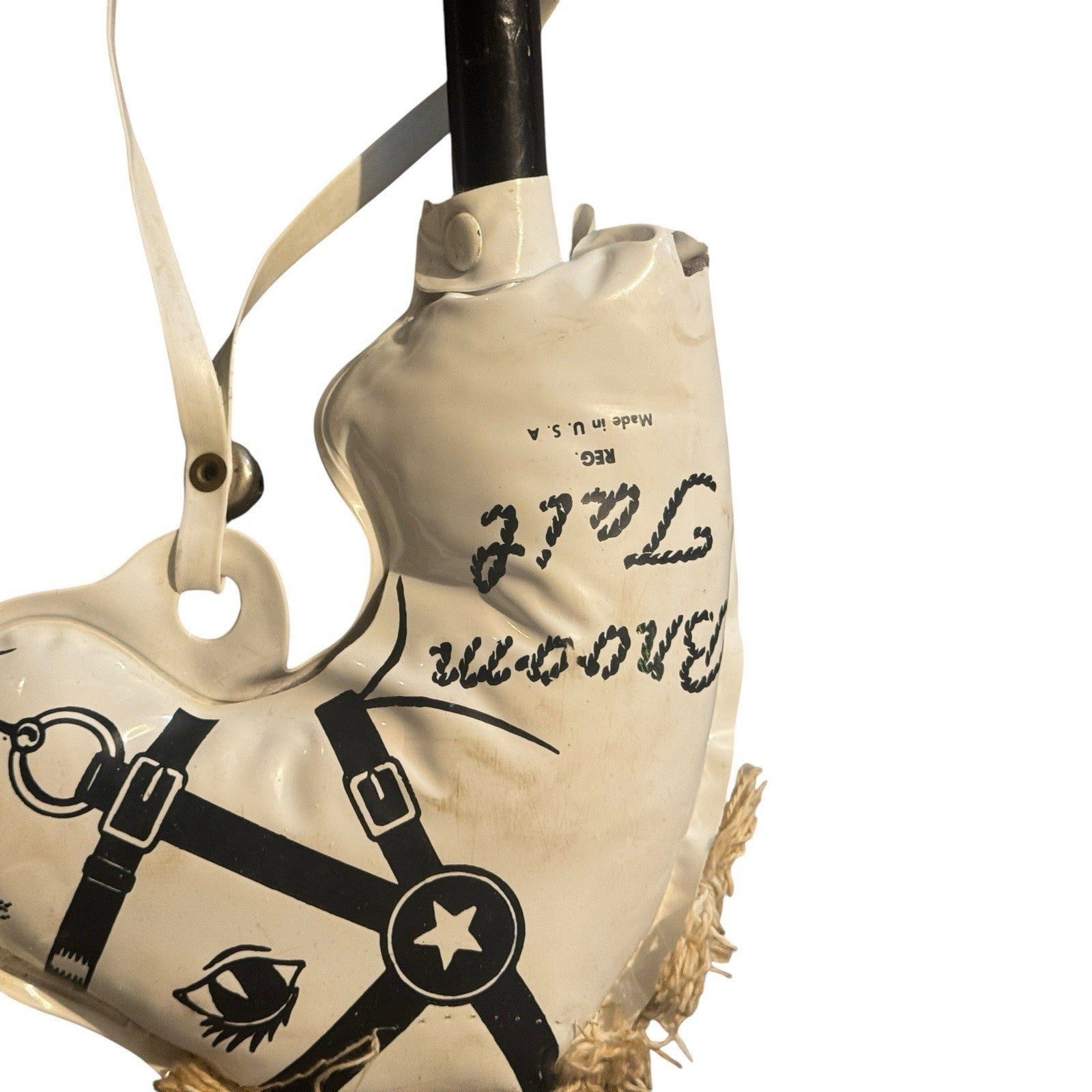 Vintage 1950’s  Broom Tail Horse On A 30” Wooden Stick Made in USA