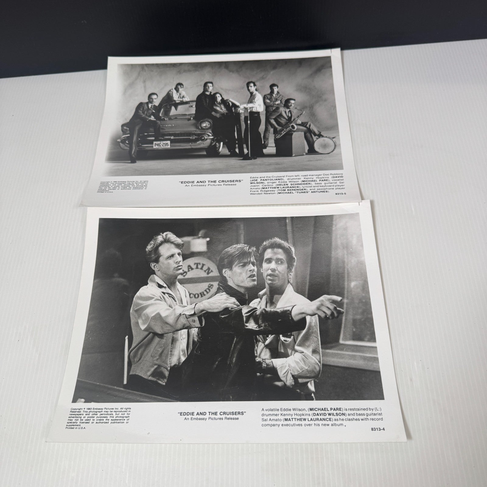 Vintage Eddie & The Cruisers 8x10 Promo Movie Stills Michael Pare John Cafferty