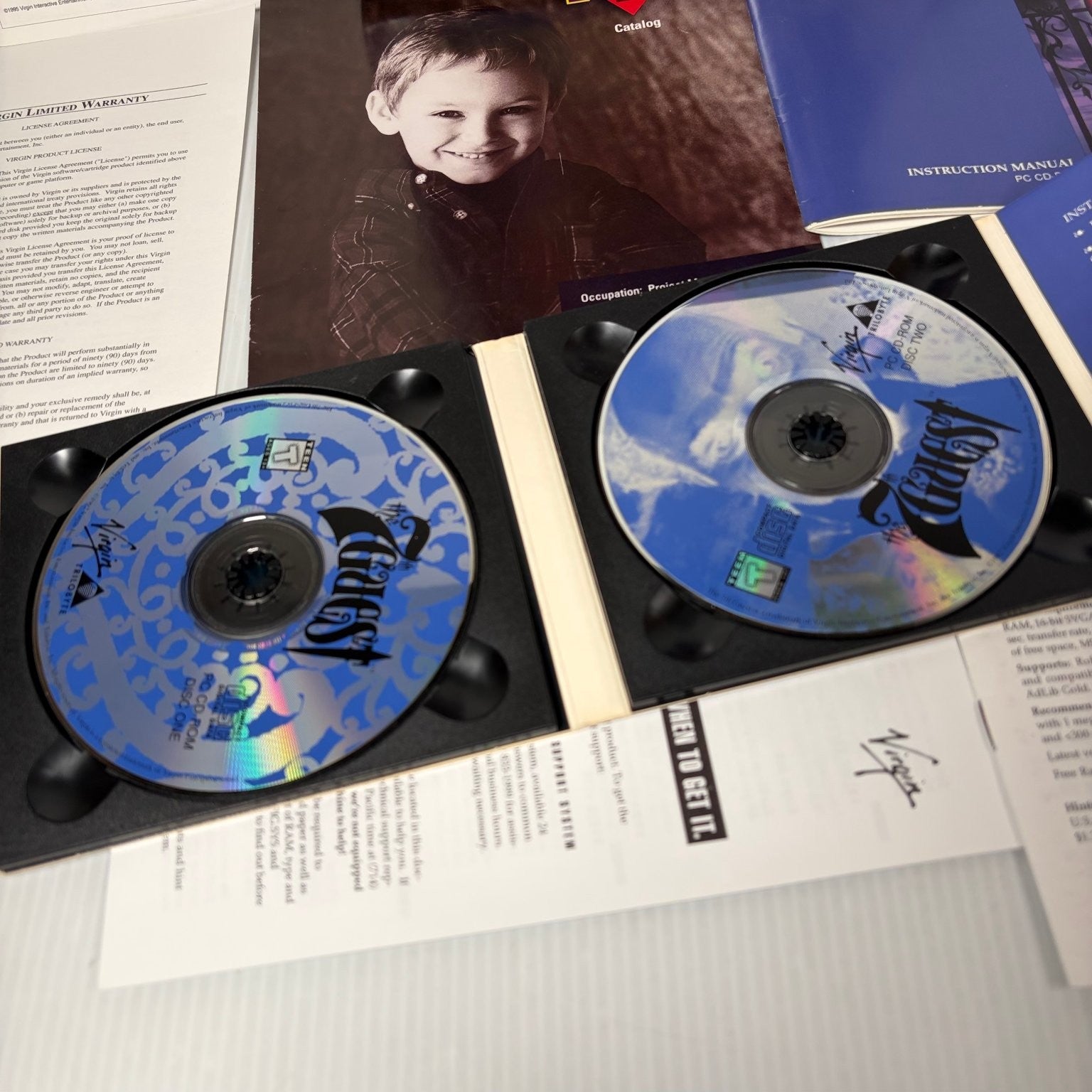 The 7th Guest PC CD-ROM Video Game Big Box Complete FMV Puzzle Mystery