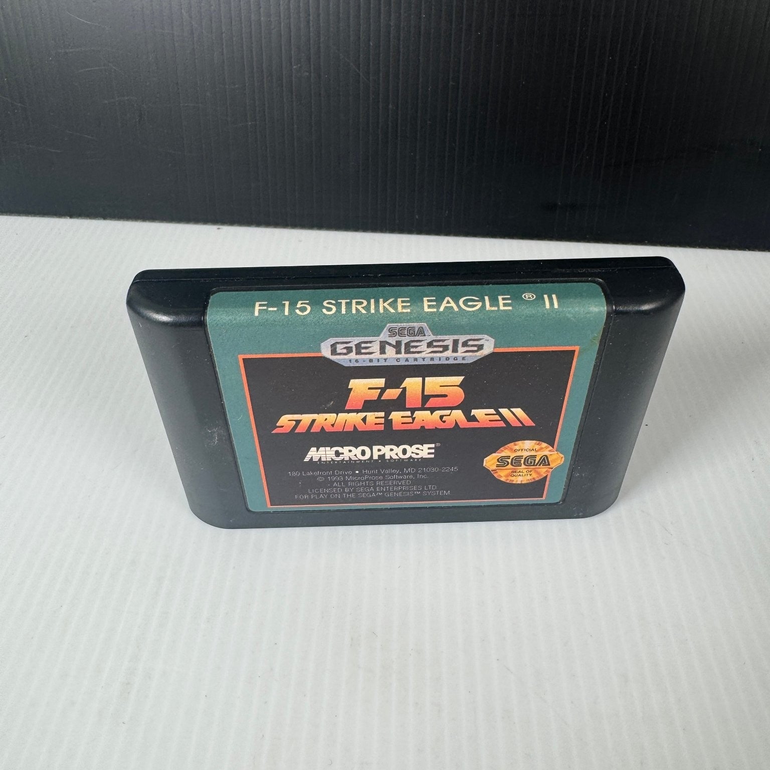 F-15 Strike Eagle II Sega Genesis Video Game Combat Flight Simulator