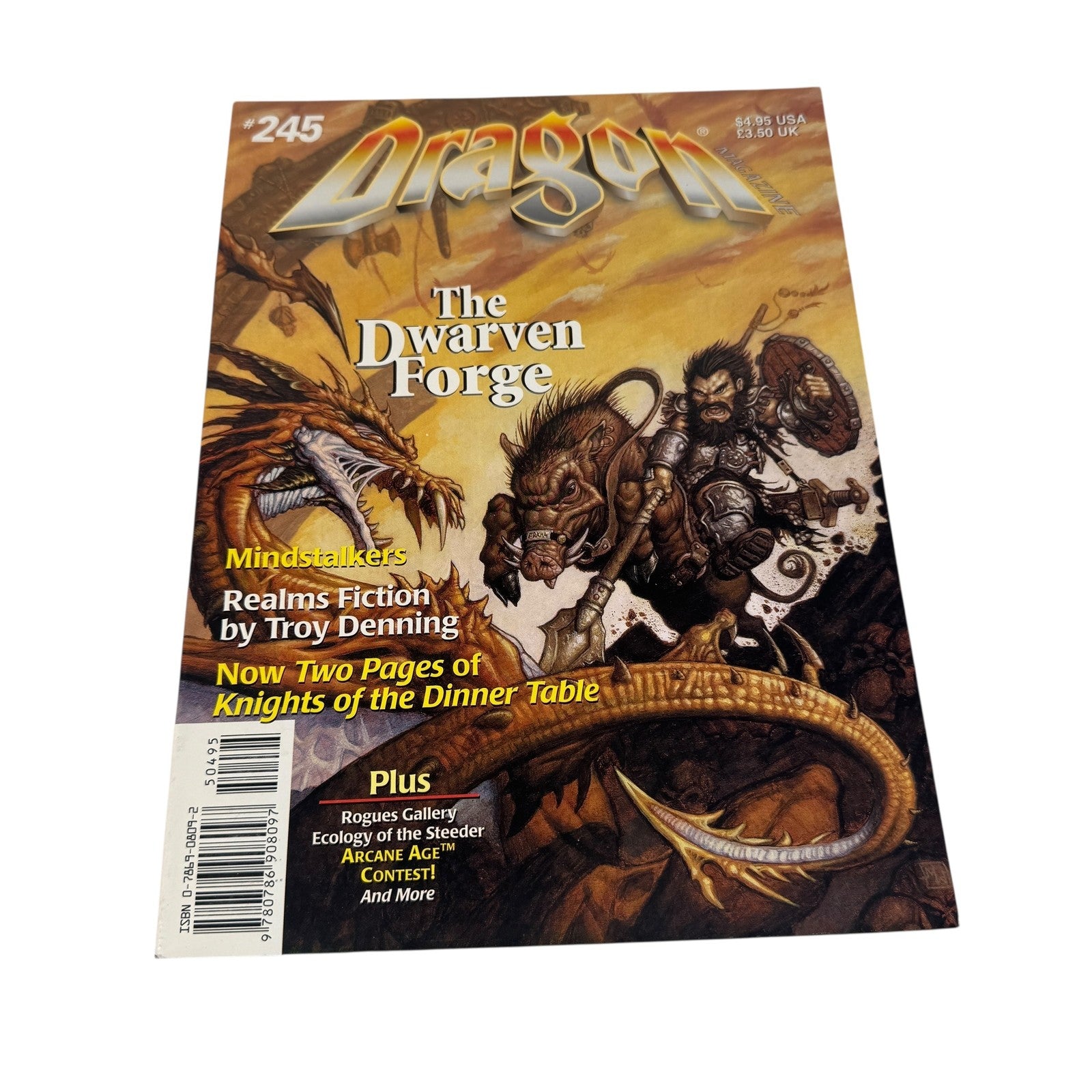 Vintage Dragon Magazine 245 April 1998 TSR Dwarven Forge Alternity RPG Fantasy