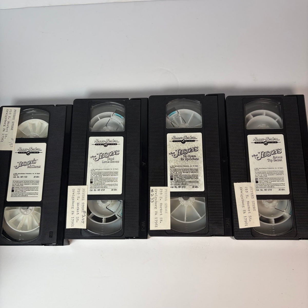 Jetsons VHS Lot 8 Tapes Hanna-Barbera Super Stars Cartoon 2000 Sci-Fi