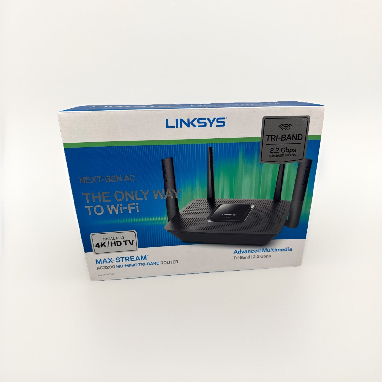 Linksys EA8300 Max-Stream Wireless AC2200 MU-MIMO Tri-Band Wi-Fi Gigabit Router