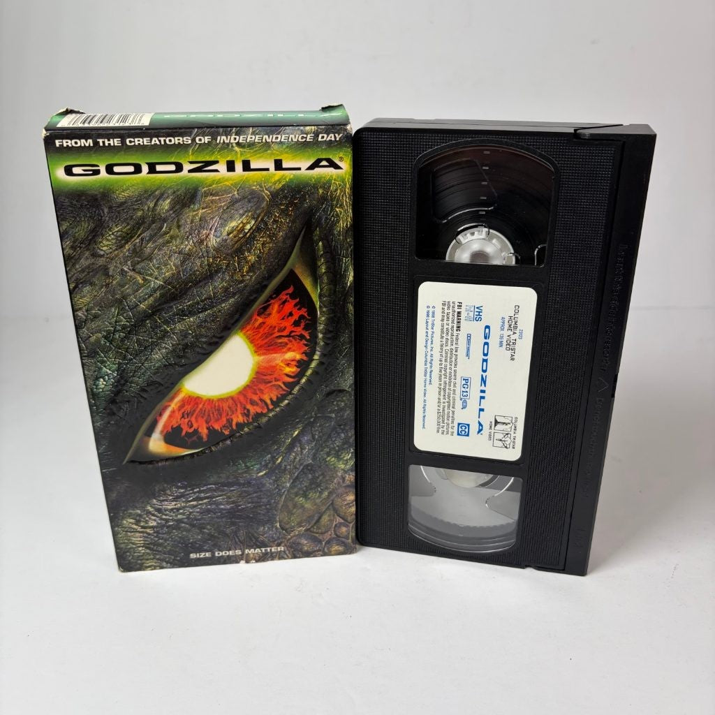 Godzilla 1998 VHS Columbia TriStar Matthew Broderick Roland Emmerich Sci-Fi