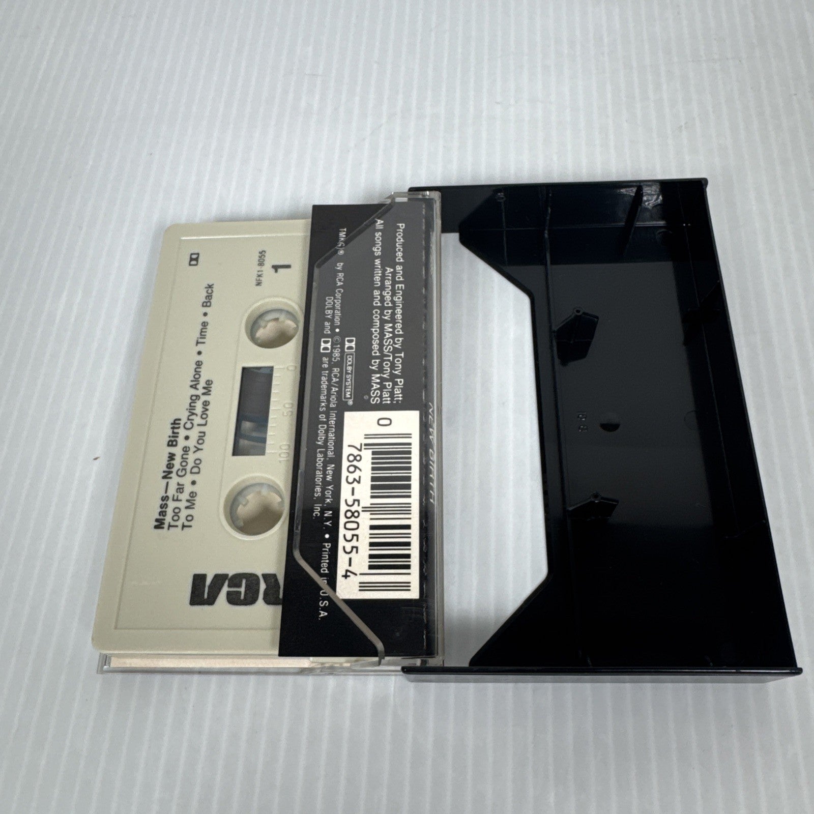 MASS NEW BIRTH RCA 1985 CASSETTE NFK1-8055 RARE BOSTON METAL
