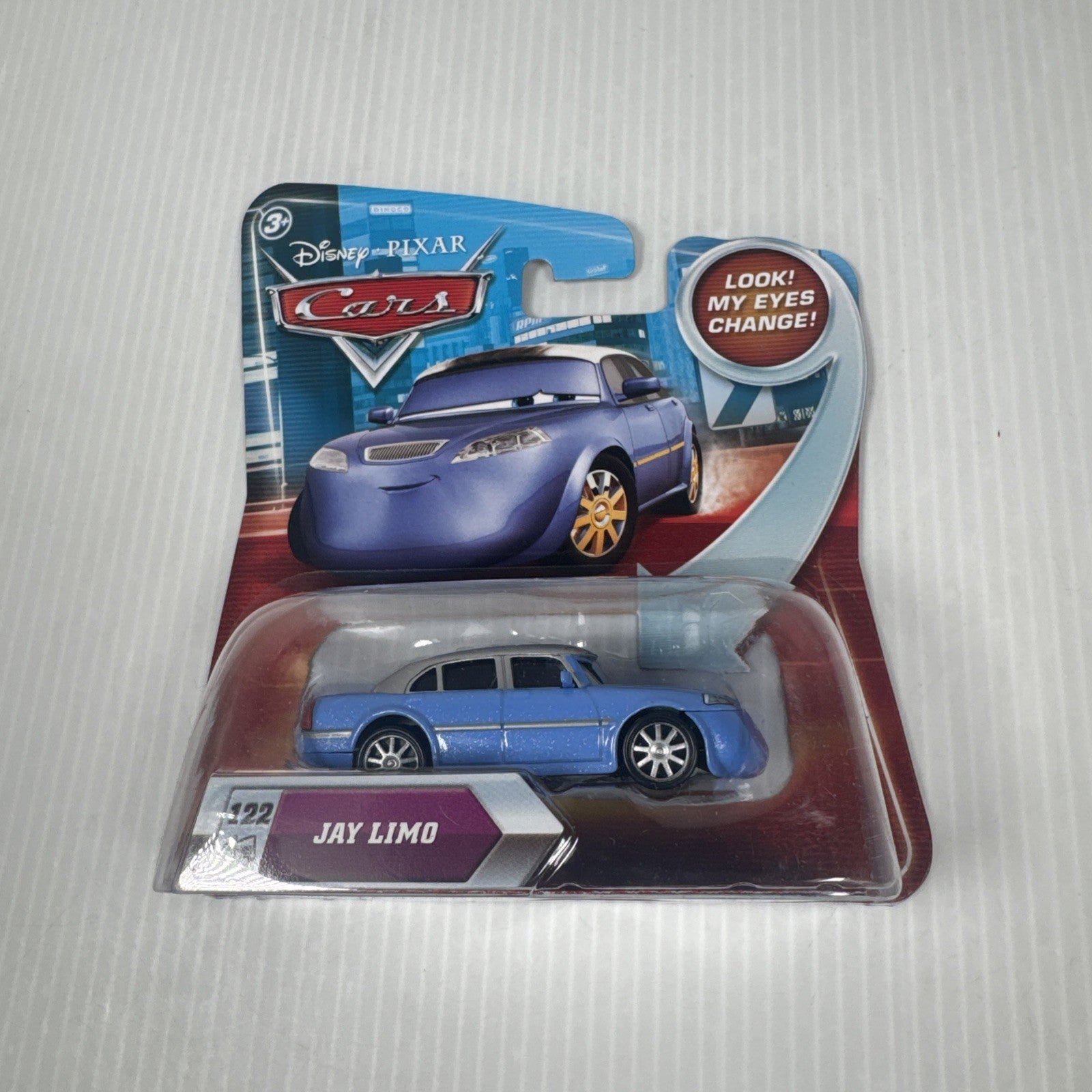 DISNEY PIXAR CARS JAY LIMO #122 LOOK MY EYES CHANGE VARIANT NEW