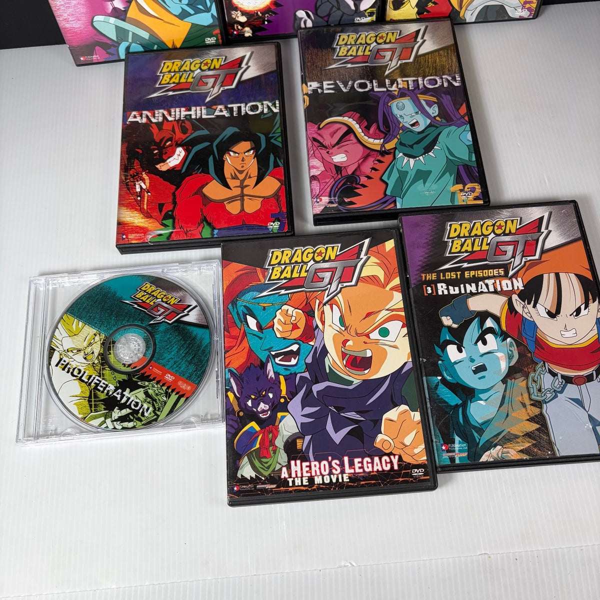 Dragon Ball GT DVD Lot of 7 Affliction, Ruination Lost Episodes, Movie & More