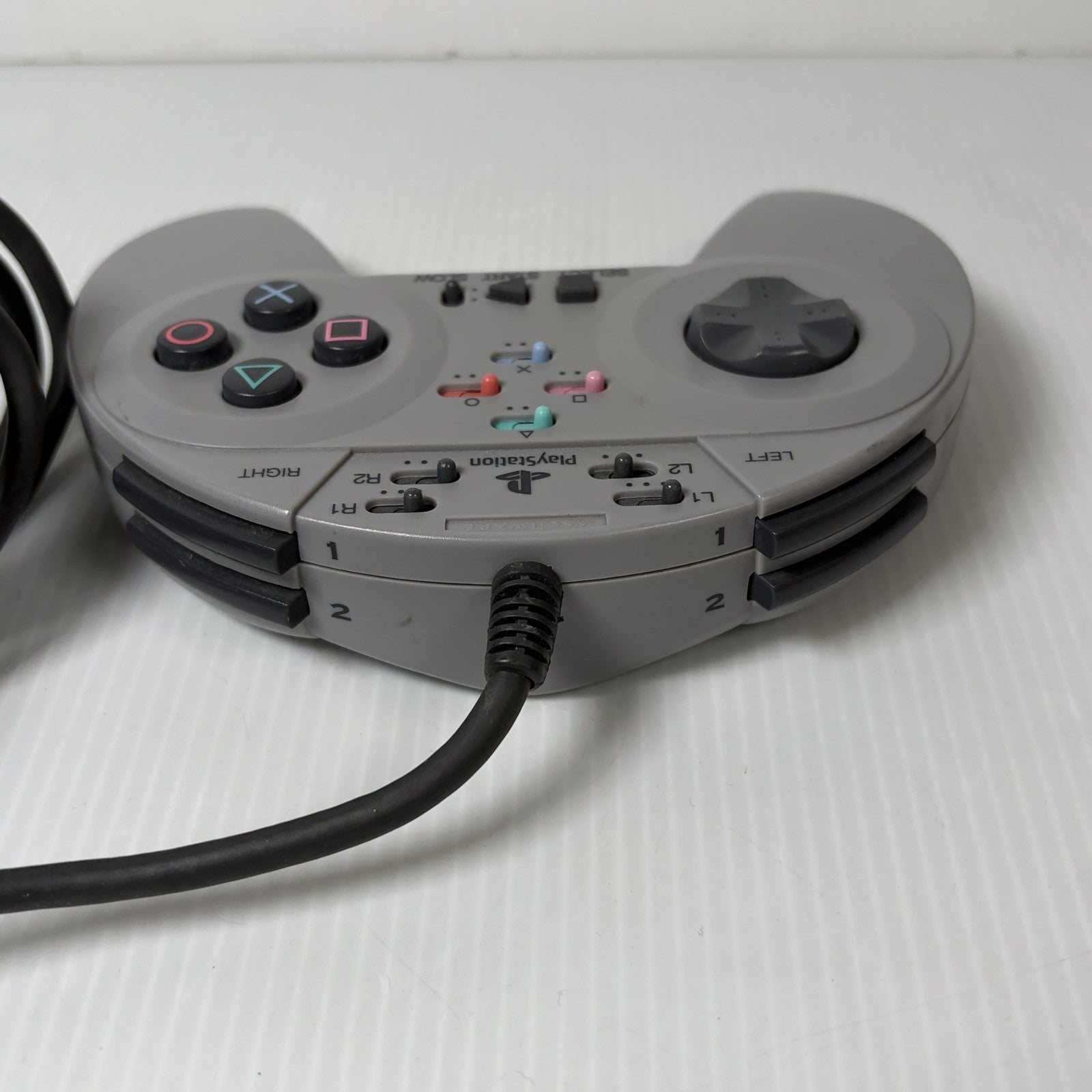 ASCII Pad PS S Controller for Sony PlayStation 1 PS1 Wired Grey Gamepad