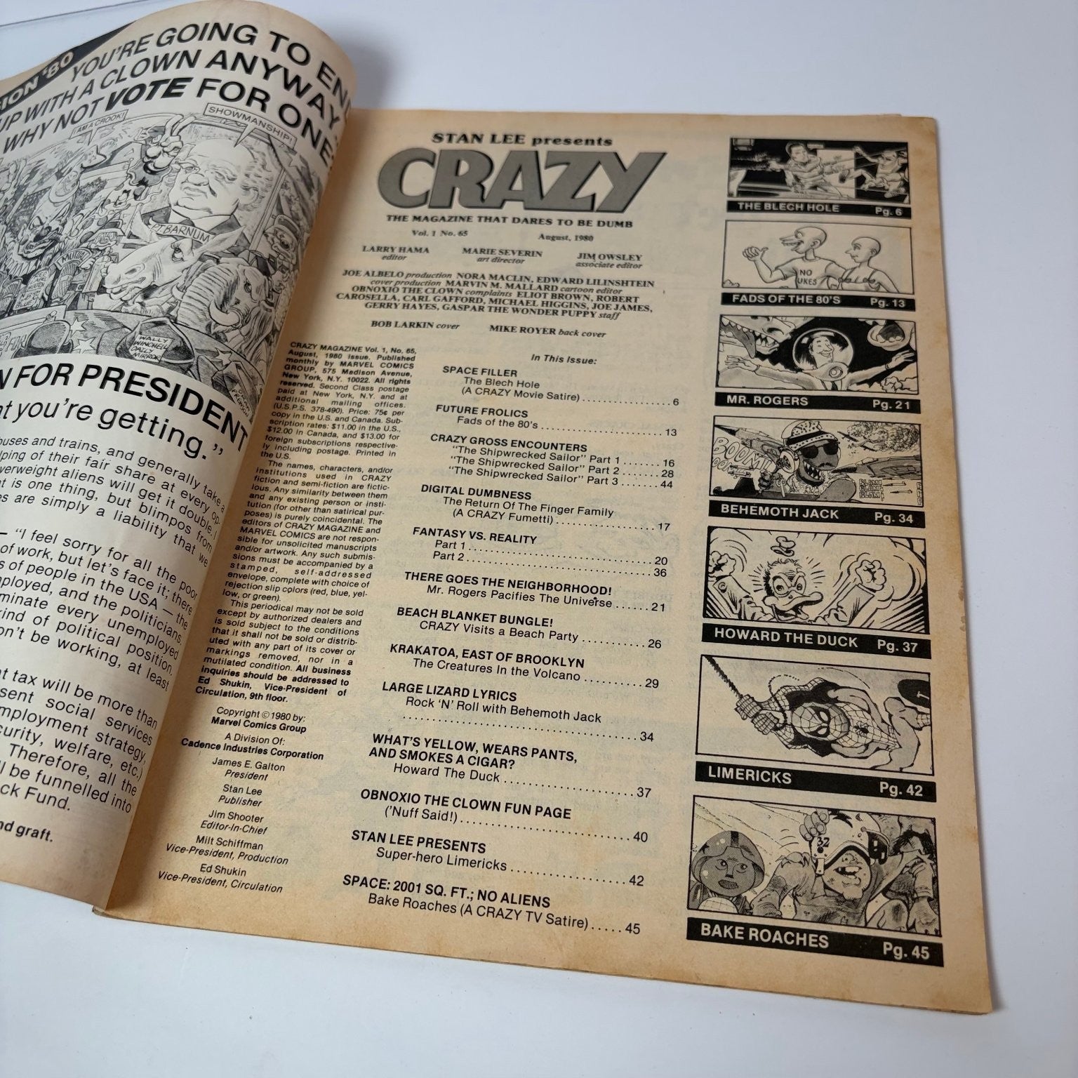 Crazy Magazine August 1980 Effervescent Satire Comics Humor