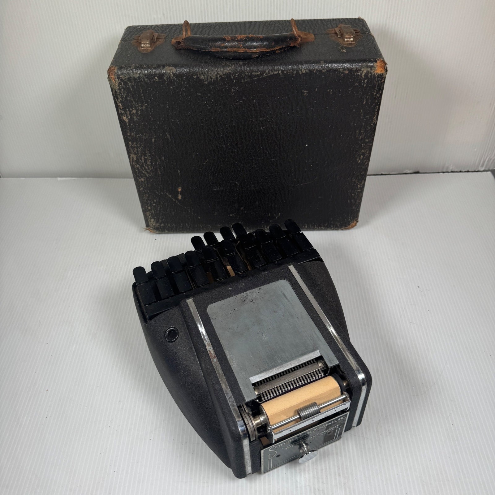 Vintage Stenographer Machine In Case Stenographic Machines Inc Hedman Co Chicago