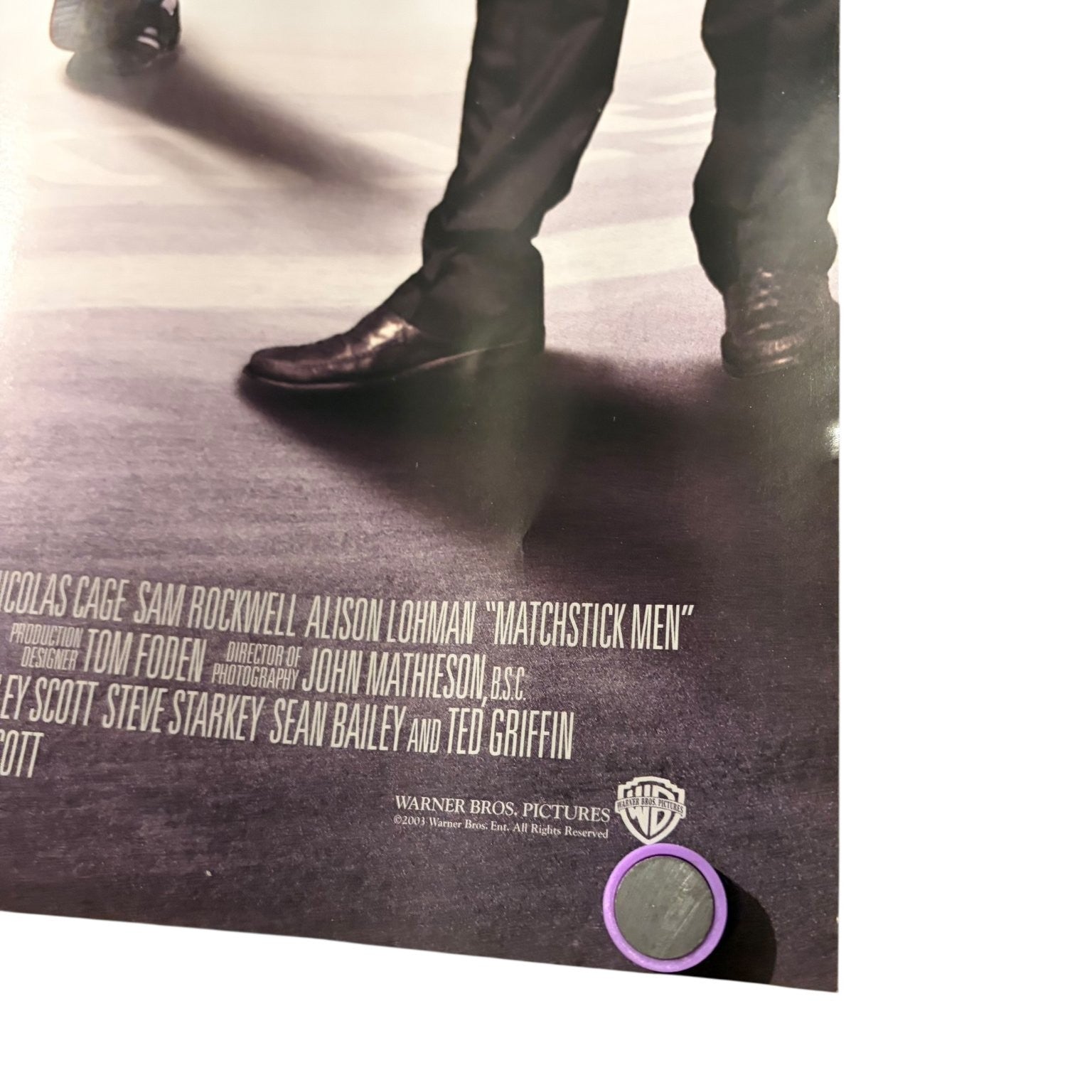 Matchstick Men 2003 Promotional Movie Poster Nicolas Cage Sam Rockwell 25"x17"