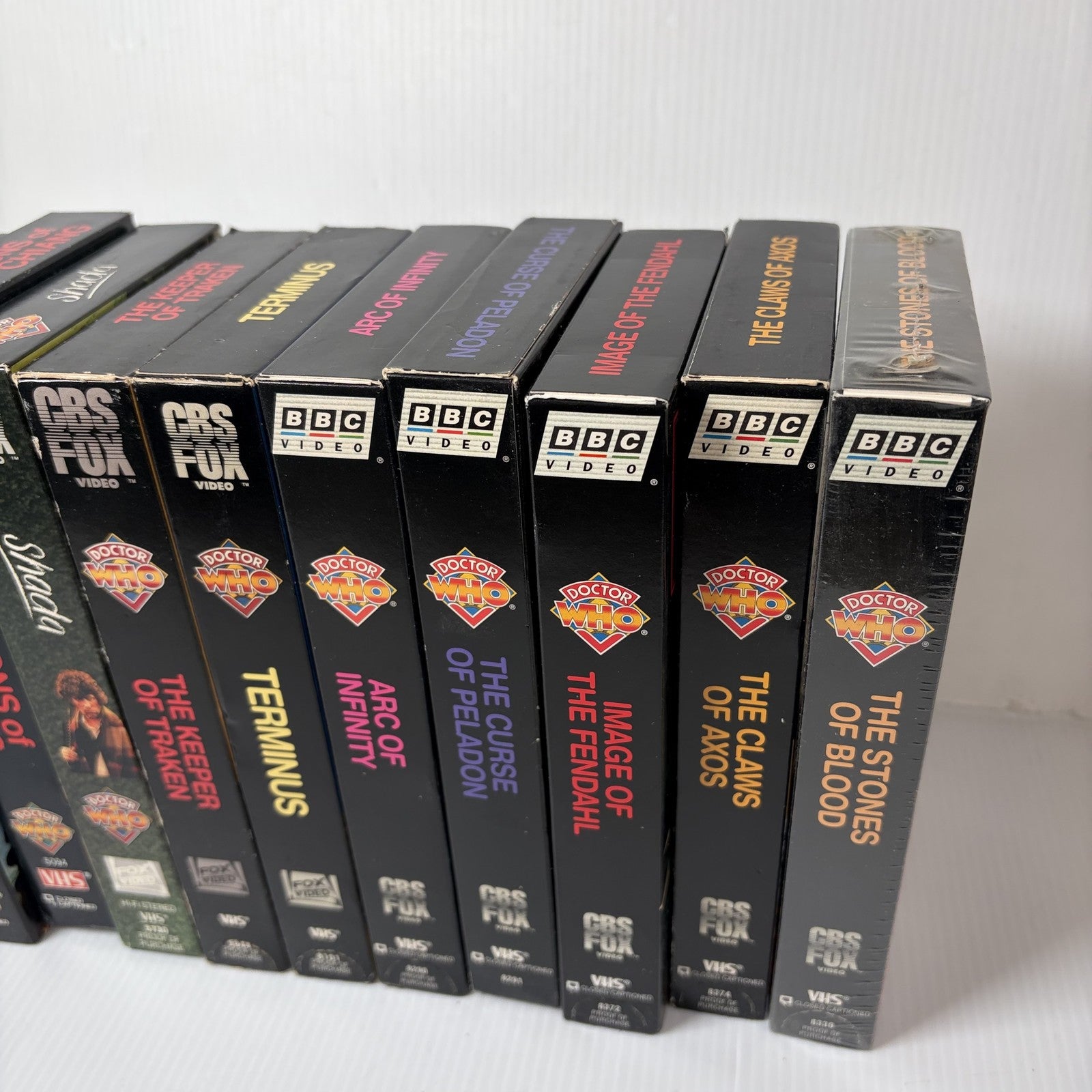 Doctor Who VHS Tapes Lot Collection 12 BBC Video CBS/FOX Fox Video Peter Davison