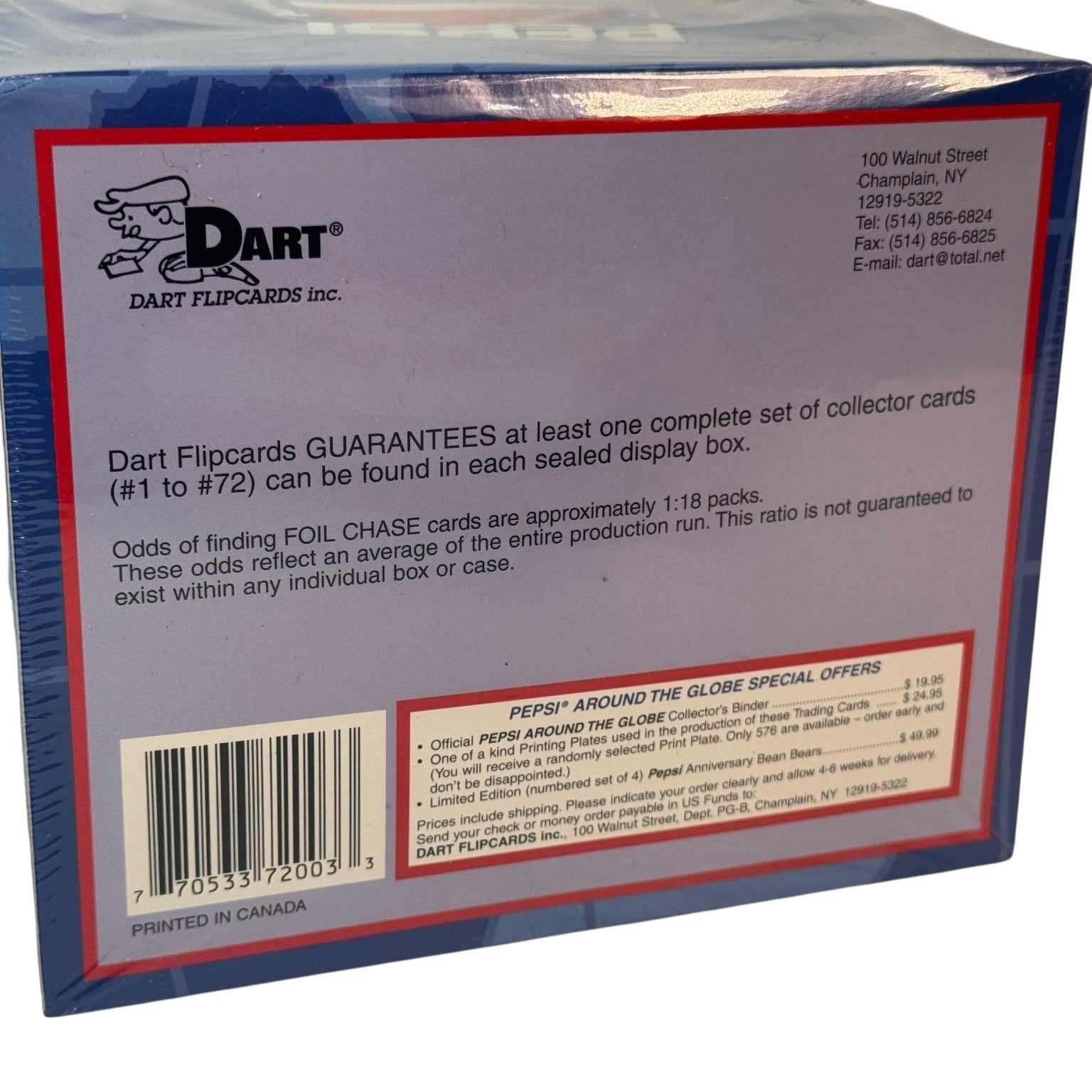 Pepsi Around the Globe Premium Trading Cards Hobby Box Sealed 36 Pks by Dart