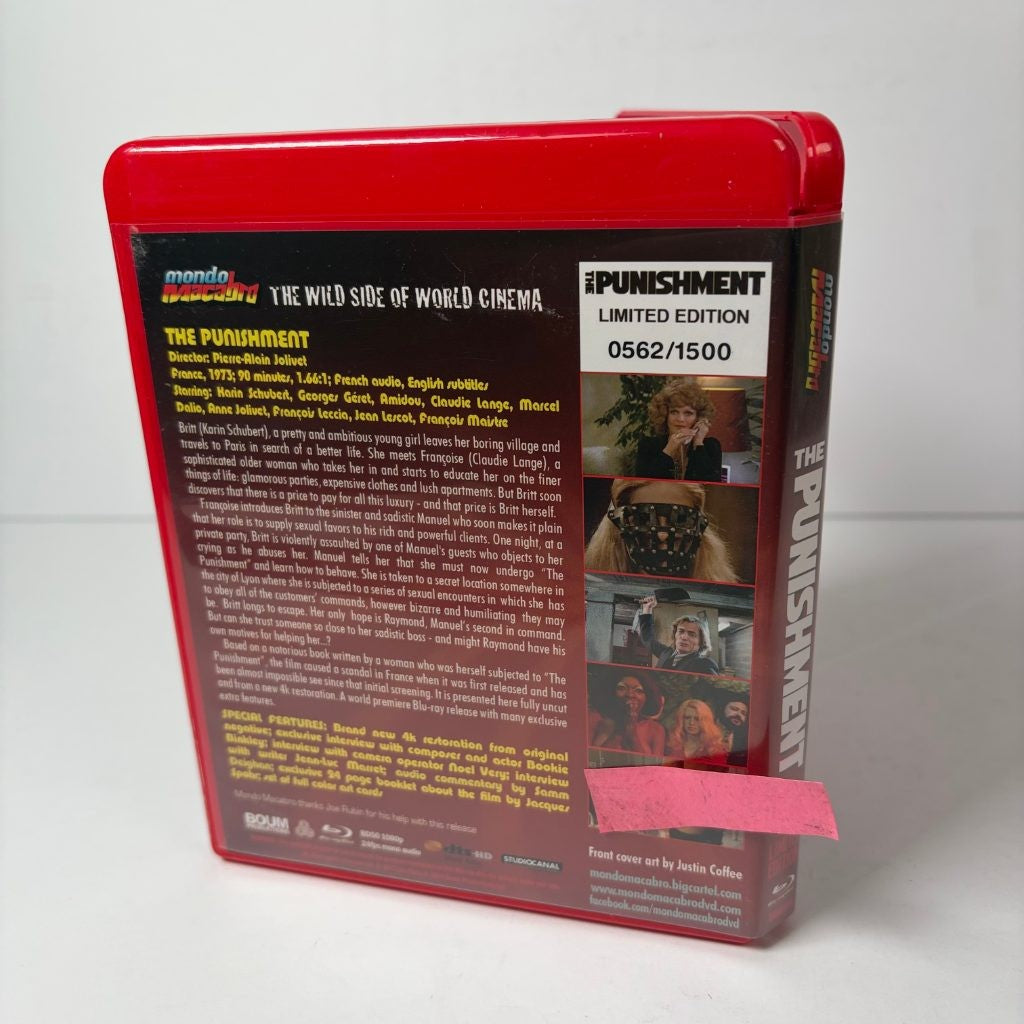 The Punishment Blu-ray Mondo Macabro Limited Edition Karin Schubert 1973