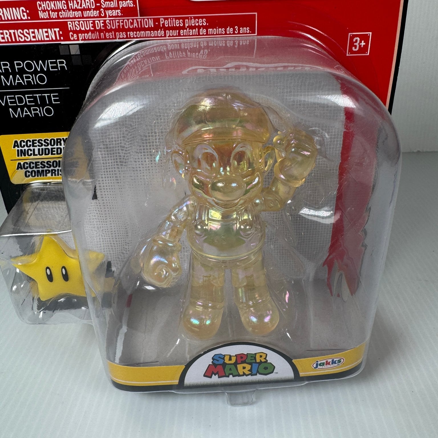 World of Nintendo Transluscent Star Power Mario Super Mario 4" Figure Series 2-3