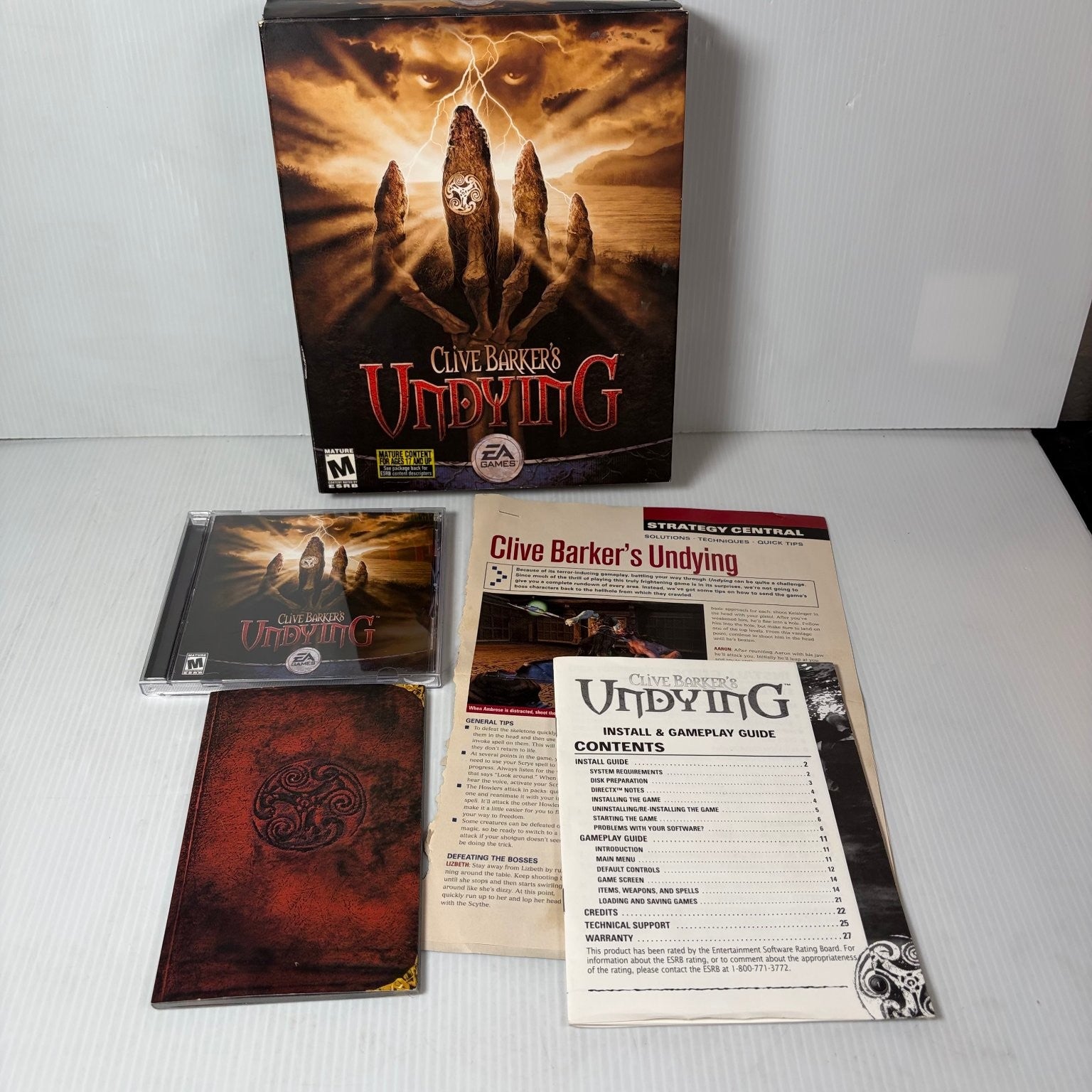 Clive Barker's Undying Big Box PC Horror FPS Video Game Complete