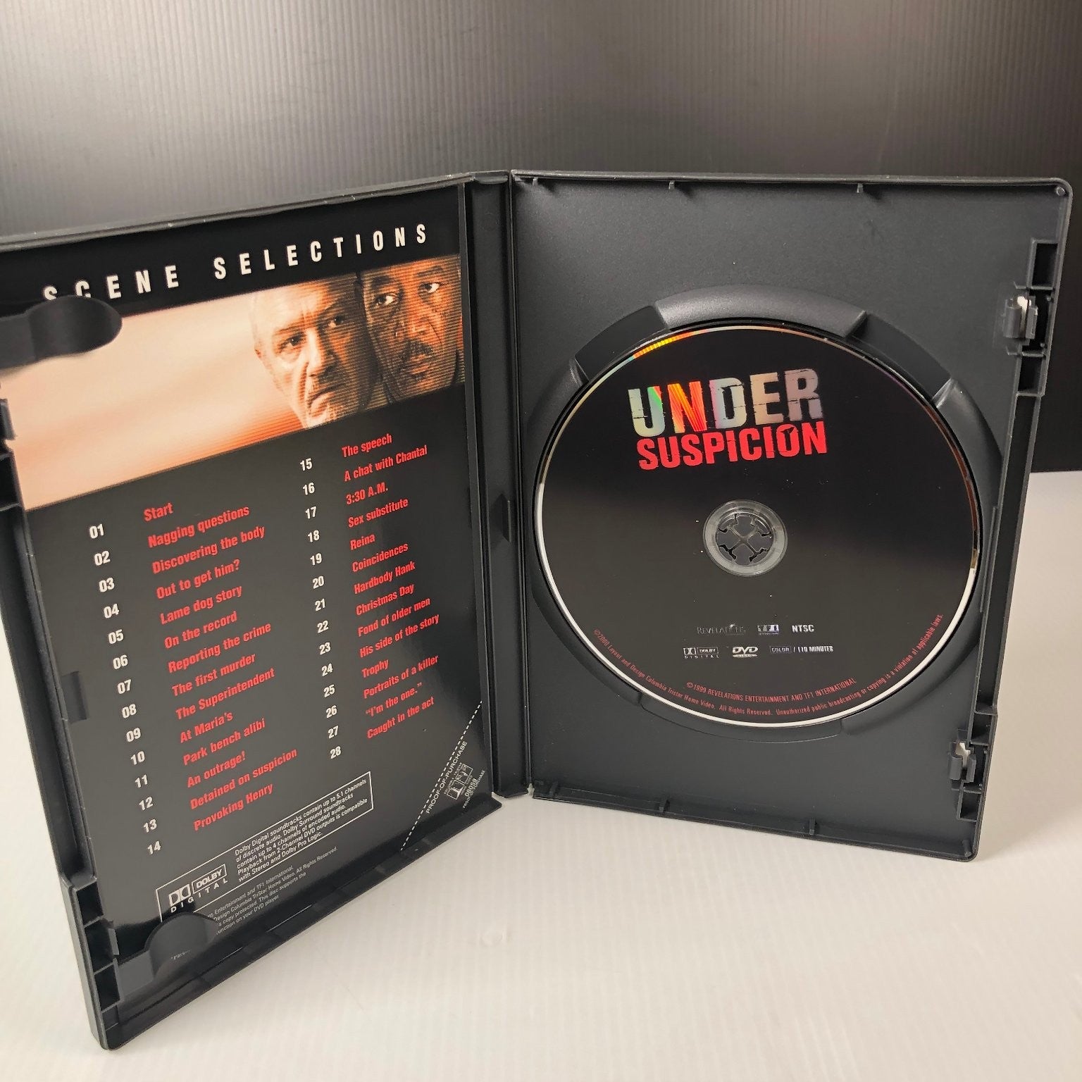 Under Suspicion DVD 1999 Hackman Freeman Monica Bellucci Thriller