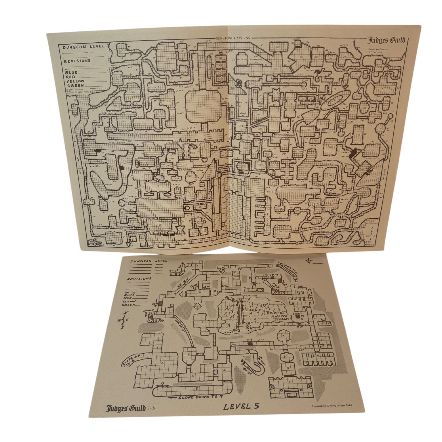Dungeons & Dragons Thunderhold Castle of the Dwarven King Judges Guild 1976 Maps