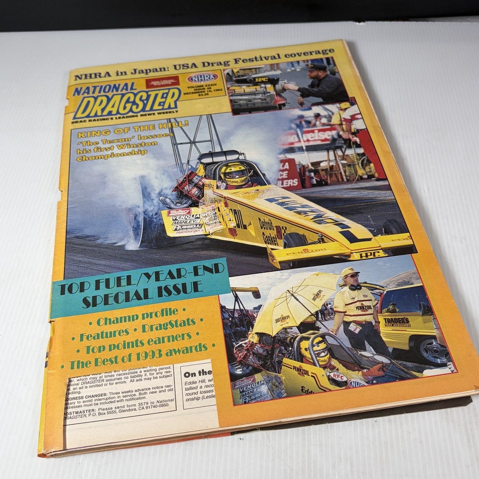 Lot of 20 National Dragster Magazine 1993 July-December Drag Racing NHRA Weekly