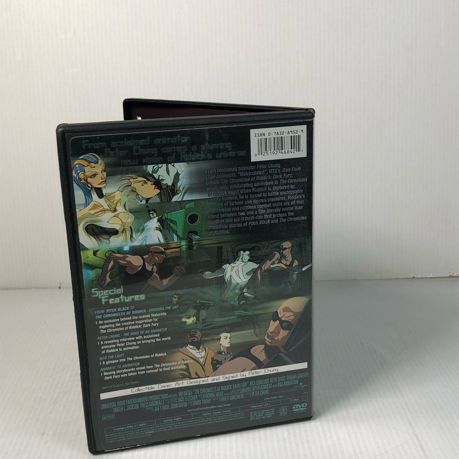 Chronicles of Riddick: Dark Fury DVD 2004 Vin Diesel Peter Chung Widescreen