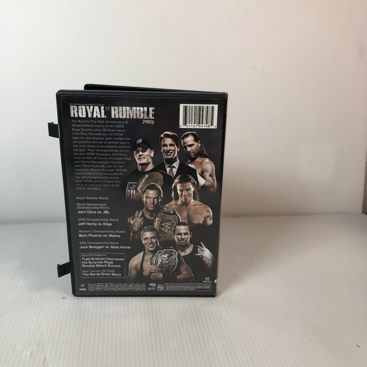 Royal Rumble 2009 DVD WWE John Cena Jeff Hardy Edge Wrestling Event
