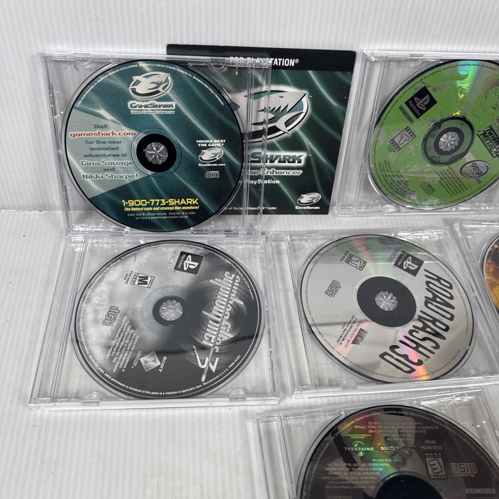 6 PlayStation 1 Game Lot (Discs Only) Crash Bandicoot 2, Twisted Metal 4 +More
