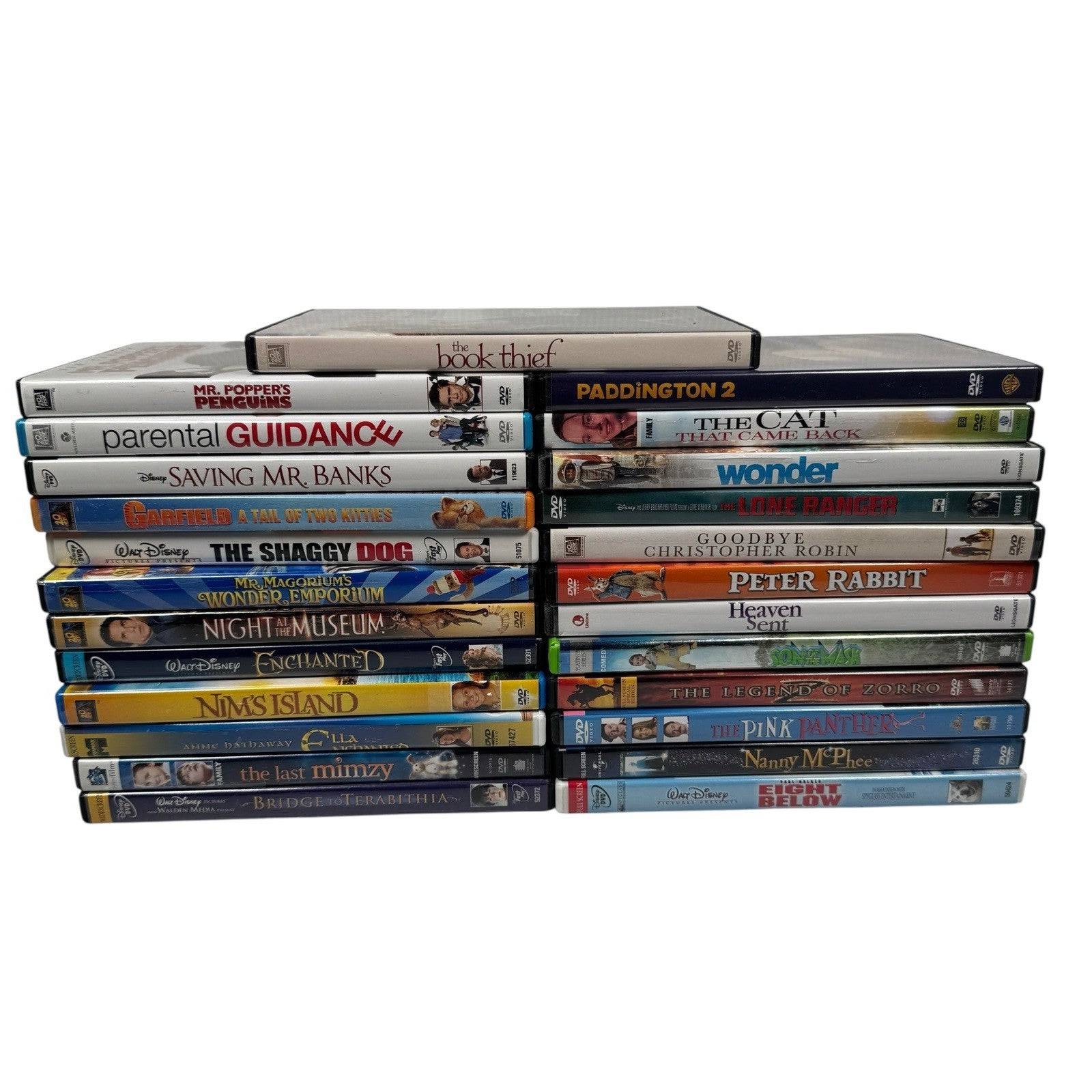 Disney & Family DVD Lot Of 25 w/ Enchanted, Paddington 2, Eight Below & More