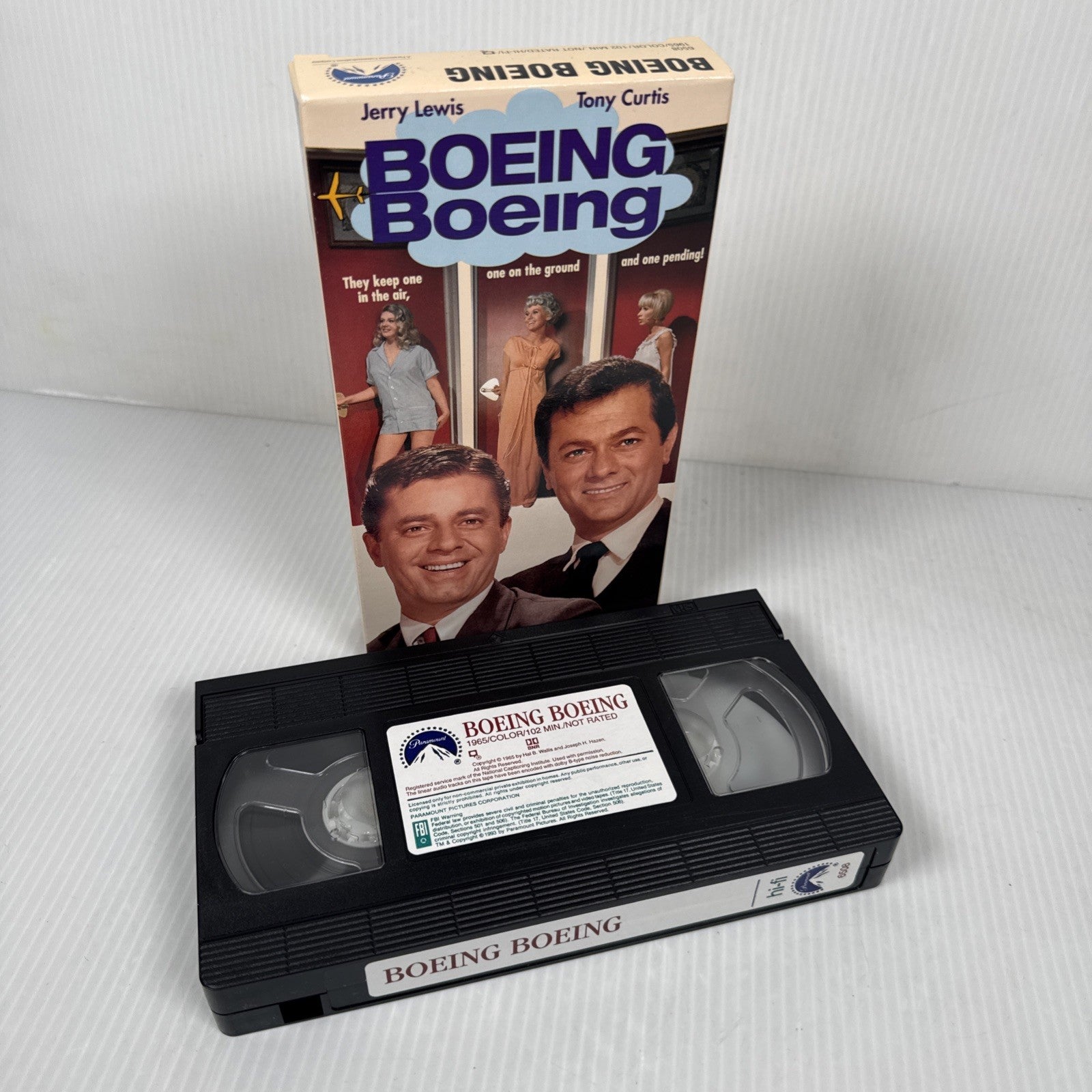 Boeing Boeing (VHS, 1993) Vintage Jerry Lewis & Tony Curtis Comedy