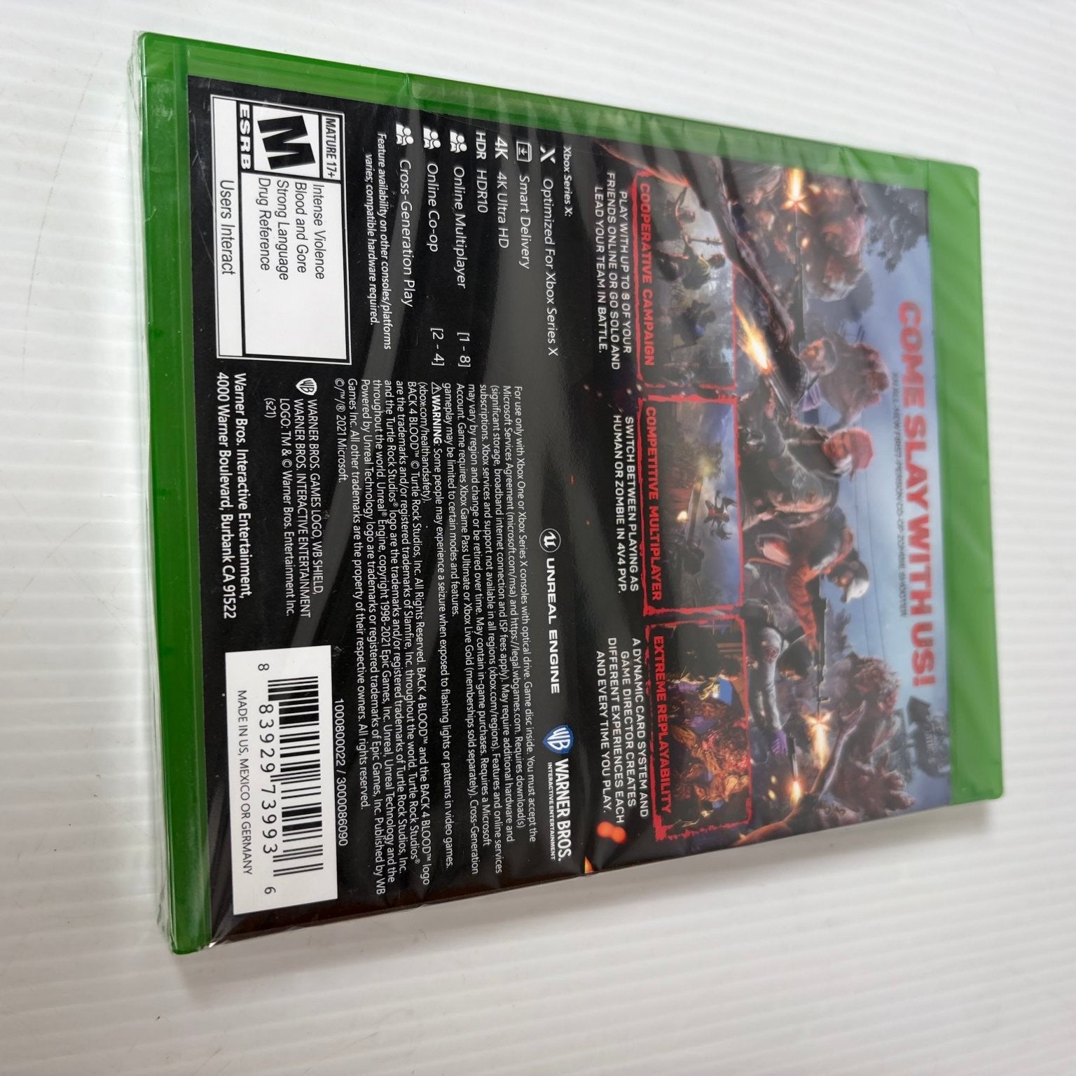 Back 4 Blood Xbox Series X Xbox One Video Game Multiplayer Co-Op Sealed