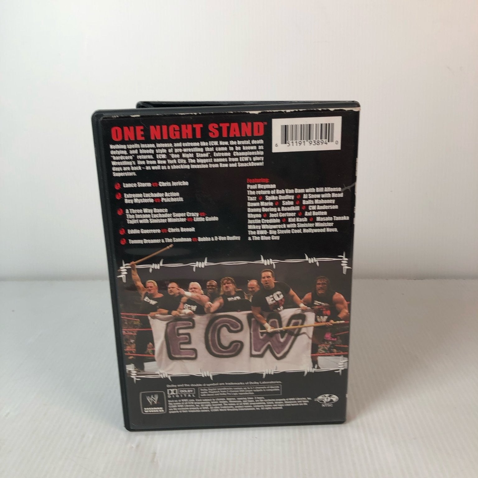 ECW One Night Stand 2005 DVD Rob Van Dam Chris Jericho Paul Heyman WWE