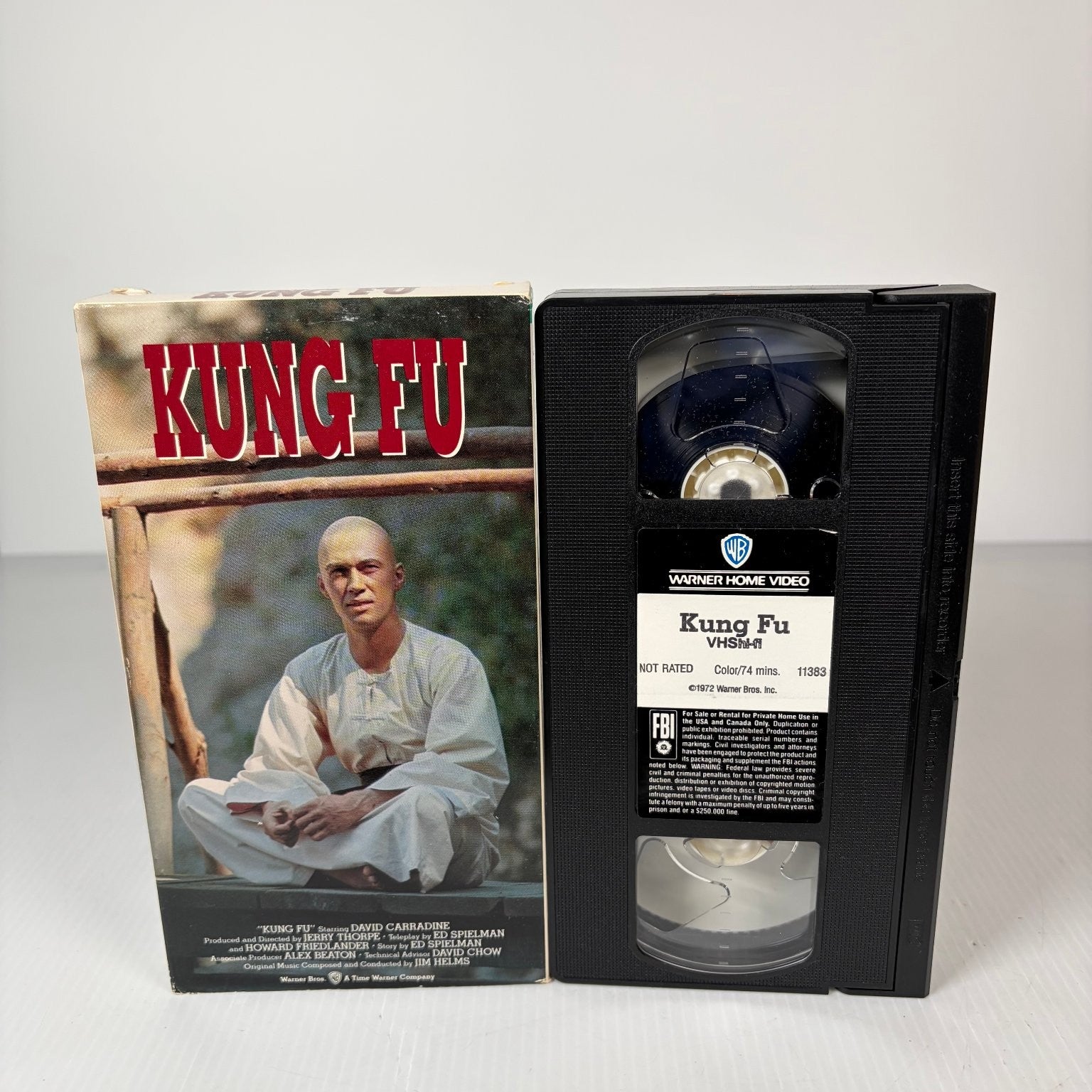 Kung Fu VHS 1972 Western Martial Arts Movie Warner Home Video David Carradine