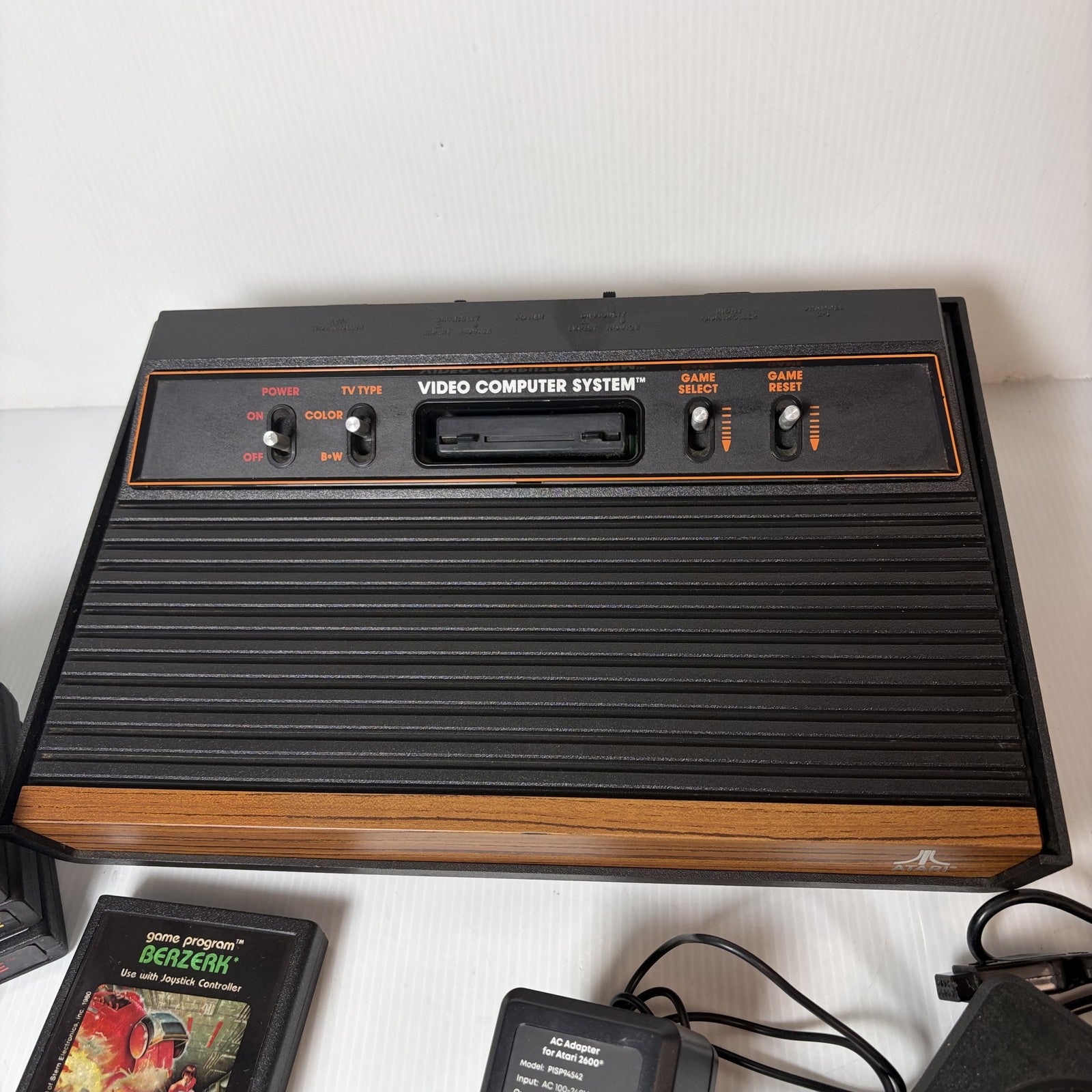 Atari 2600 Video Computer System Console Tested & Working w/ Joystick + 5 Games