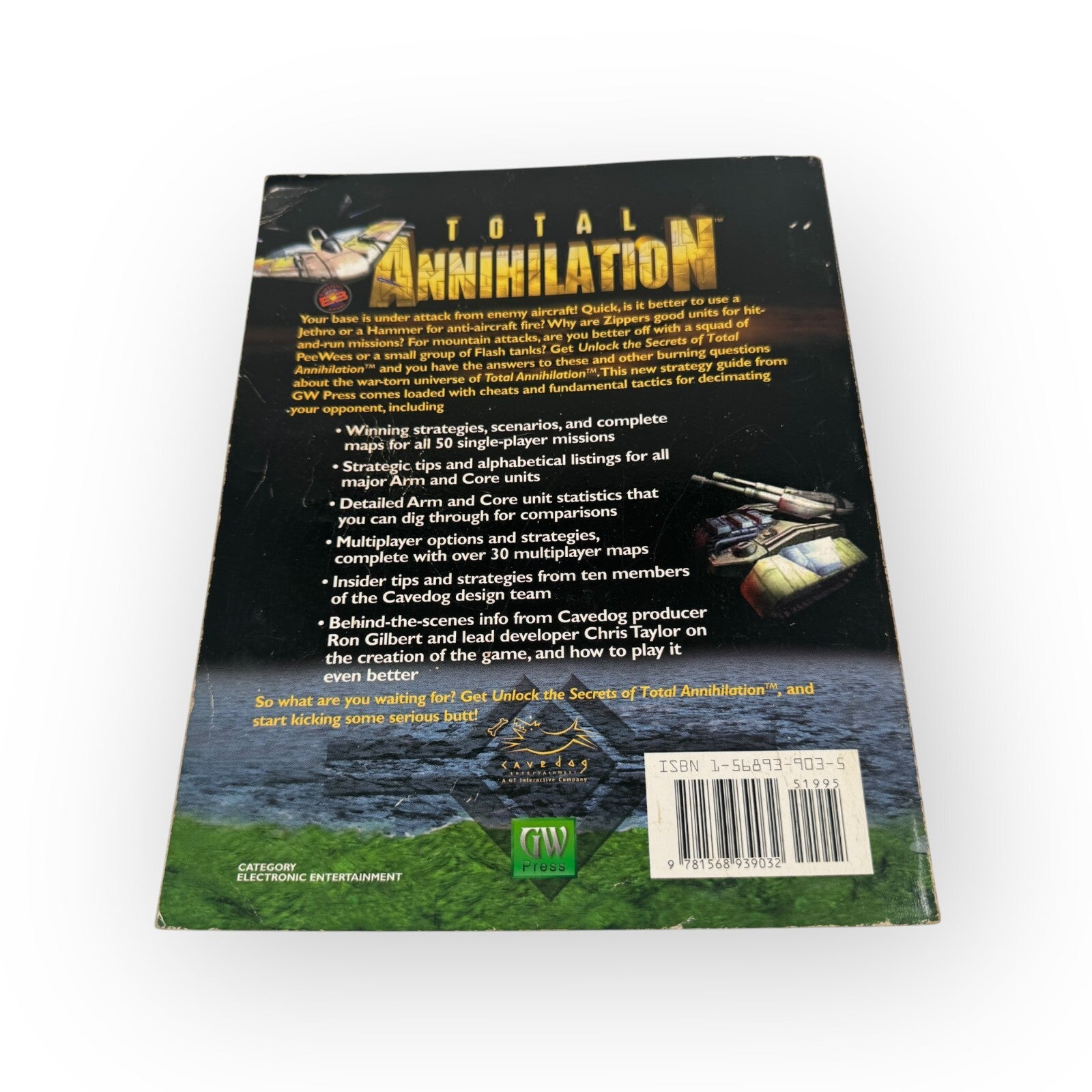 1997 GW Press Total Annihilation Computer PC Video Game Strategy Guide Book Only