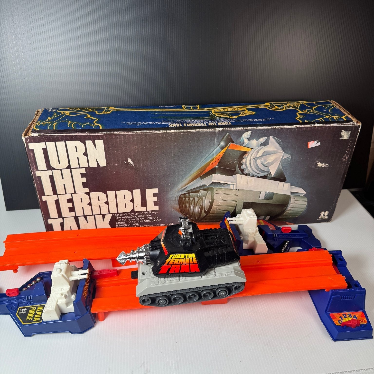 Turn The Terrible Tank Tomy Board Game All Parts 1979 (Tank Not Working)
