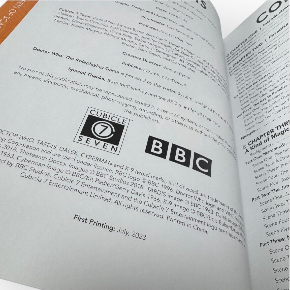 Doctor Who The Secrets of Scaravore RPG Adventure Module Cubicle 7 1st Print HC