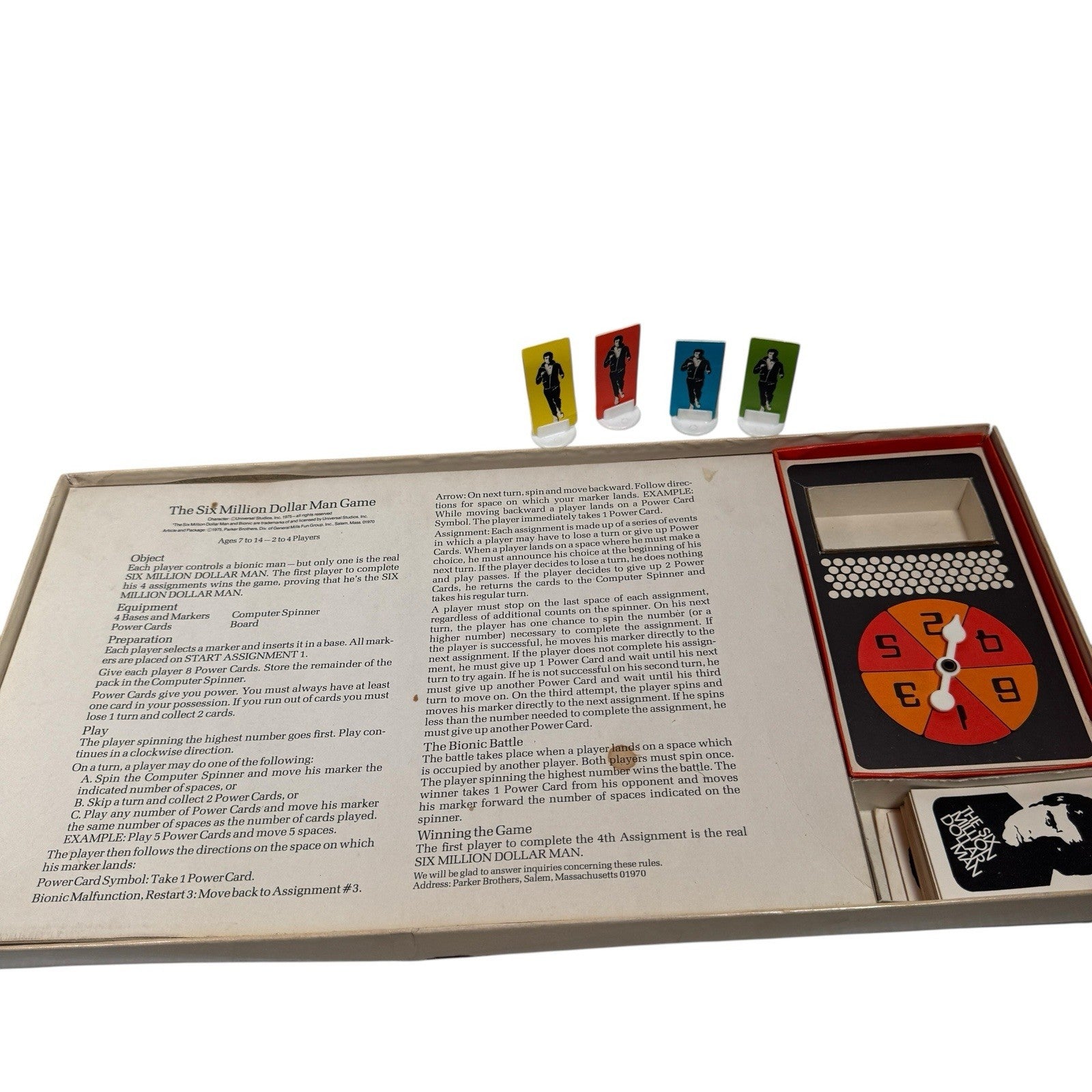 Vintage The Six Million Dollar Man Board Game 1975 Complete Parker Brothers