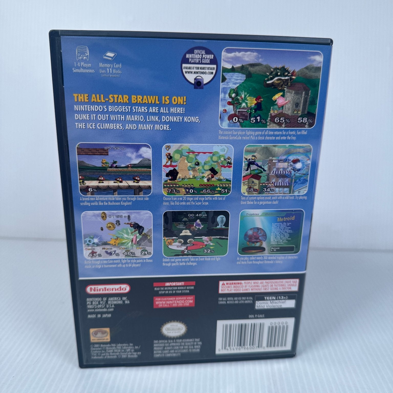 Super Smash Bros. Melee Nintendo GameCube Complete CIB Video Game Multiplayer