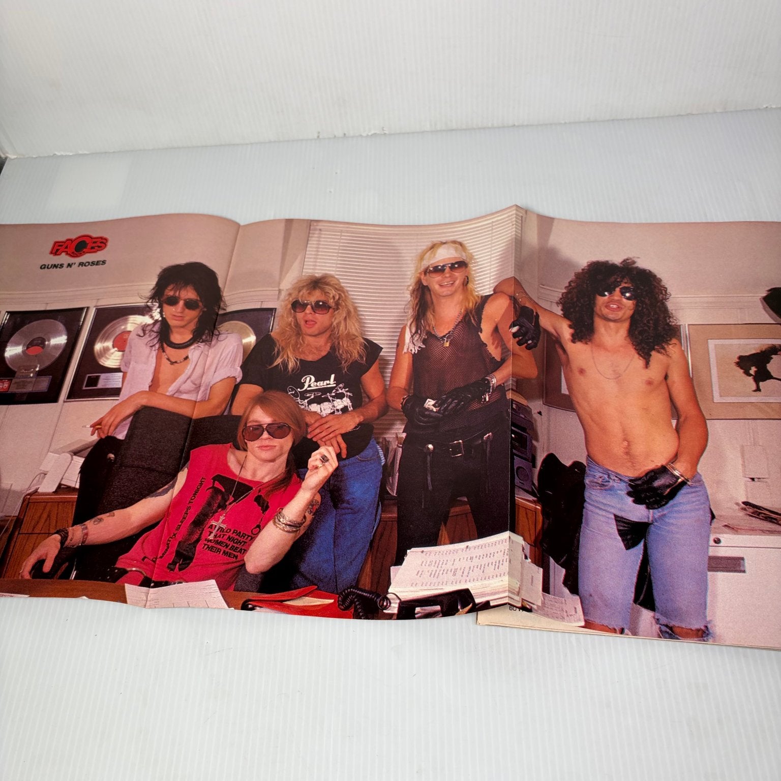 Faces Rocks Magazine September 1988 Van Halen Poison Metal Magazine w/ Posters