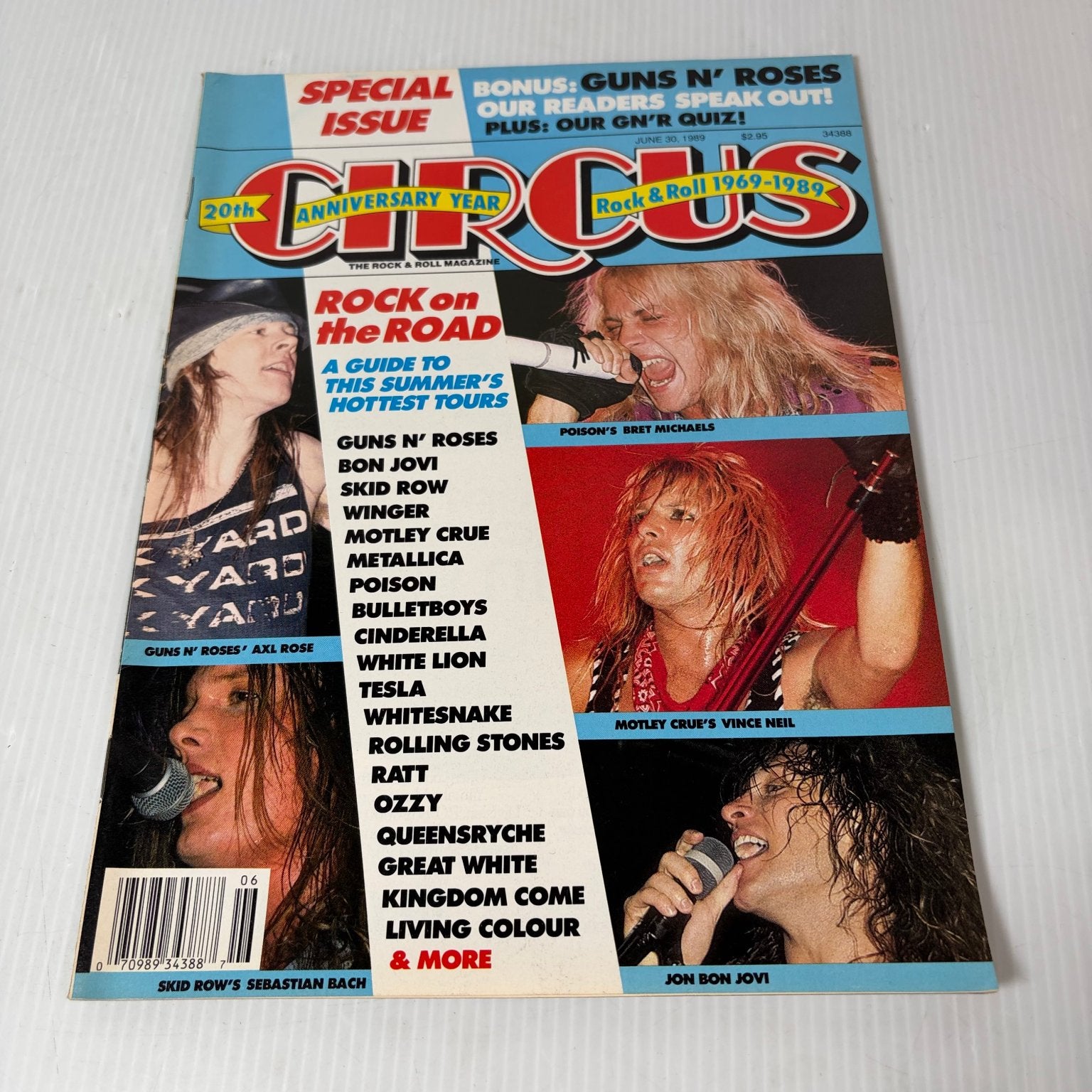 Circus Magazine June 1989 Rock On The Road GNR Motley Crue Heavy Metal