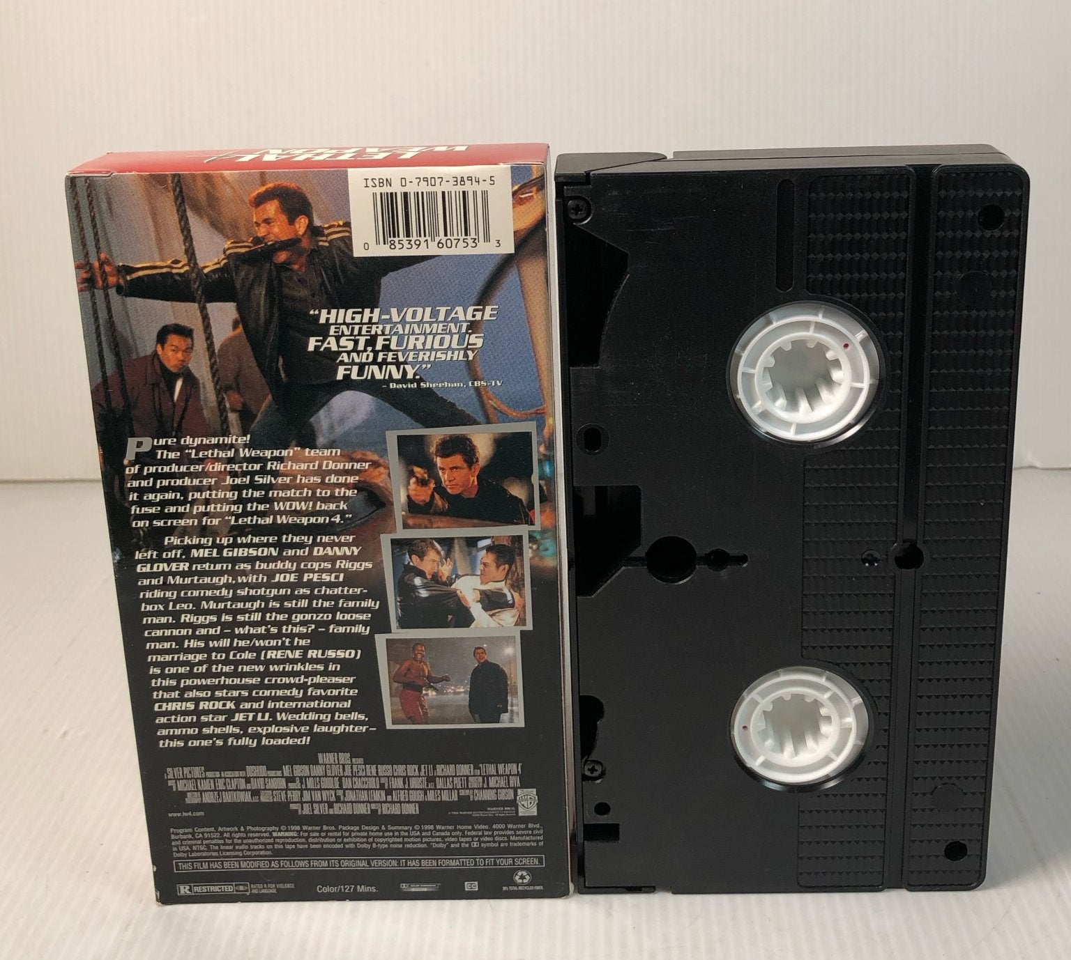 Lethal Weapon 4 VHS 1998 Action Comedy Warner Bros. Mel Gibson Jet Li