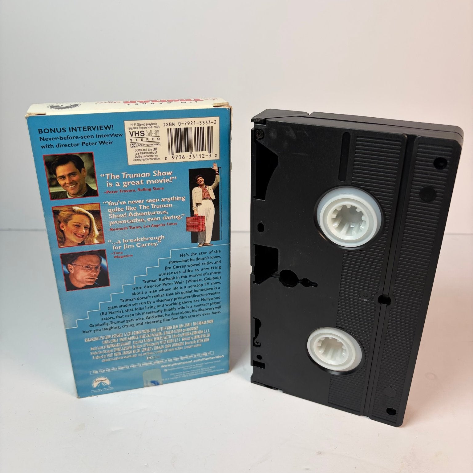 The Truman Show VHS 1998 Drama Jim Carrey Peter Weir Paramount