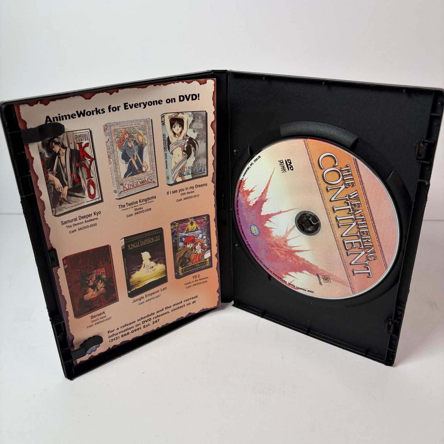 The Weathering Continent DVD 2005 AnimeWorks English & Japanese NTSC OOP Rare